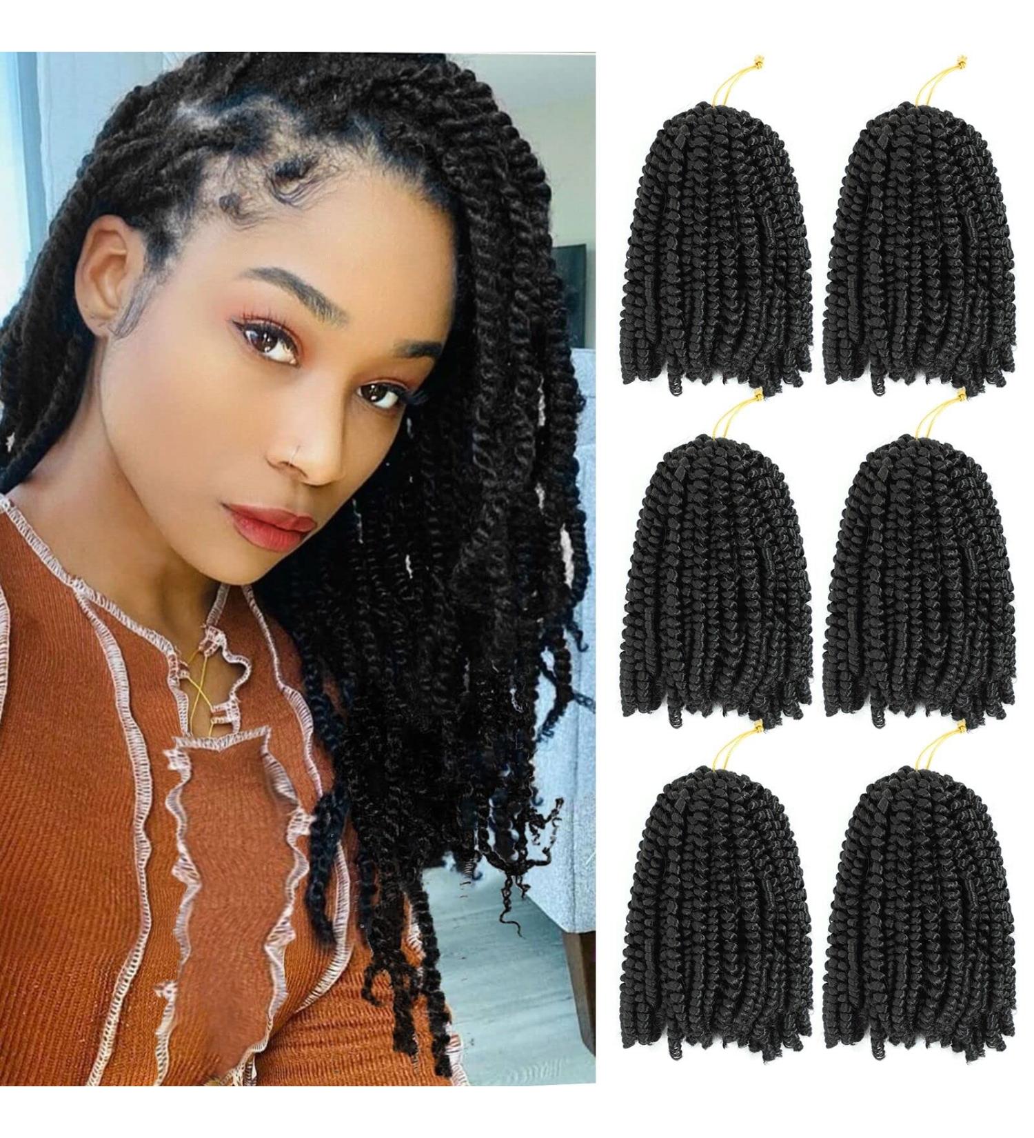 12 Inch Spring Twist Hair 6 Pack - Water Wave Passion Crochet Braids in 1B - Buy Online on GoSupps.com