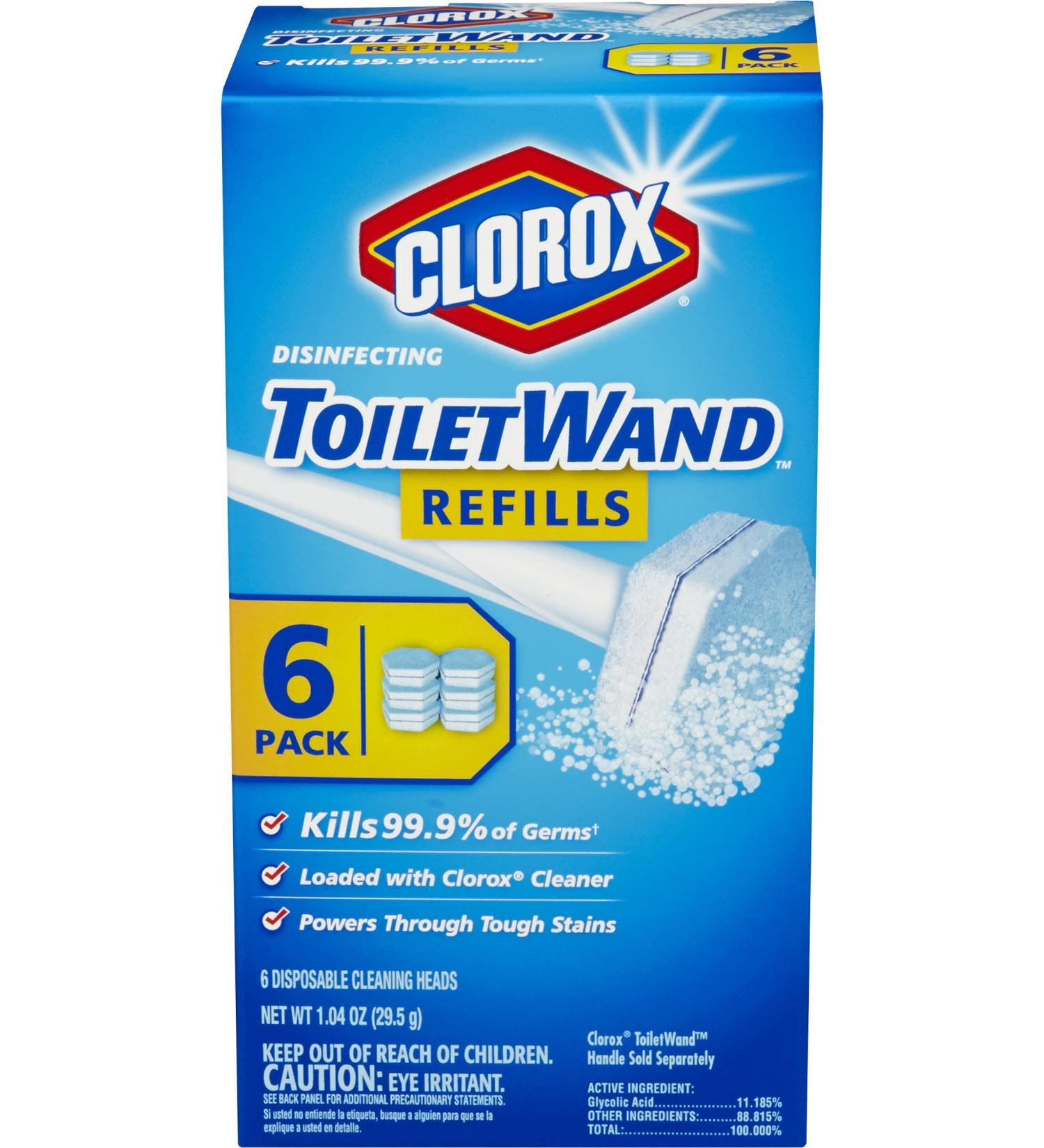 Clorox ToiletWand Disinfecting Refills 6 Count (Pack of 8)