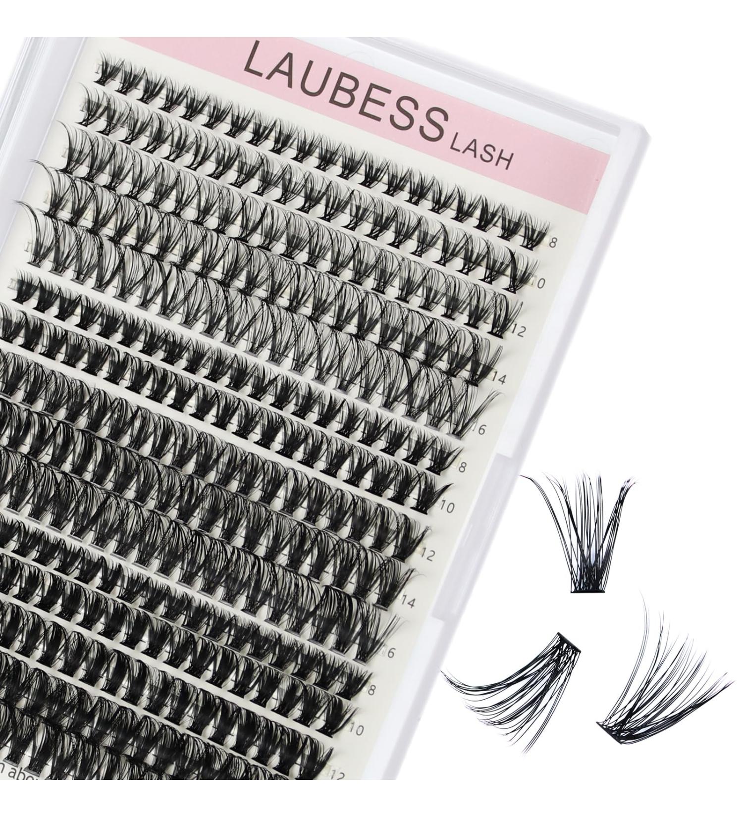 300 Pcs Cluster Lashes Set | LAUBESS Individual Eyelash Clusters for DIY Extensions - 20D/40D/50D-0.07C Mix 8-16mm - Buy Online on GoSupps.com