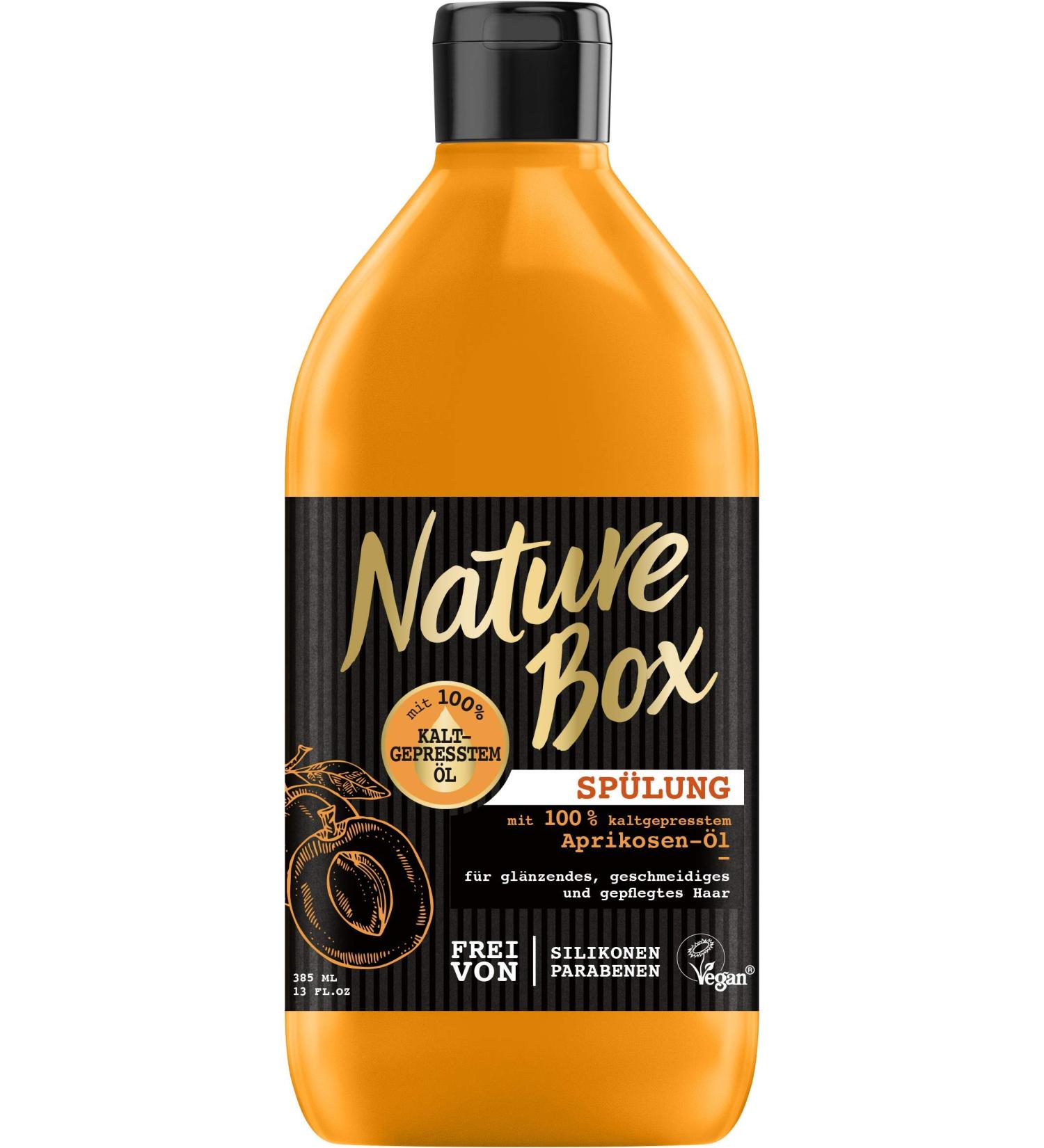 Nature Box Conditioner Apricot Oil - Nourishing Hair Care 385 ml | Buy Internationally - Buy Online on GoSupps.com