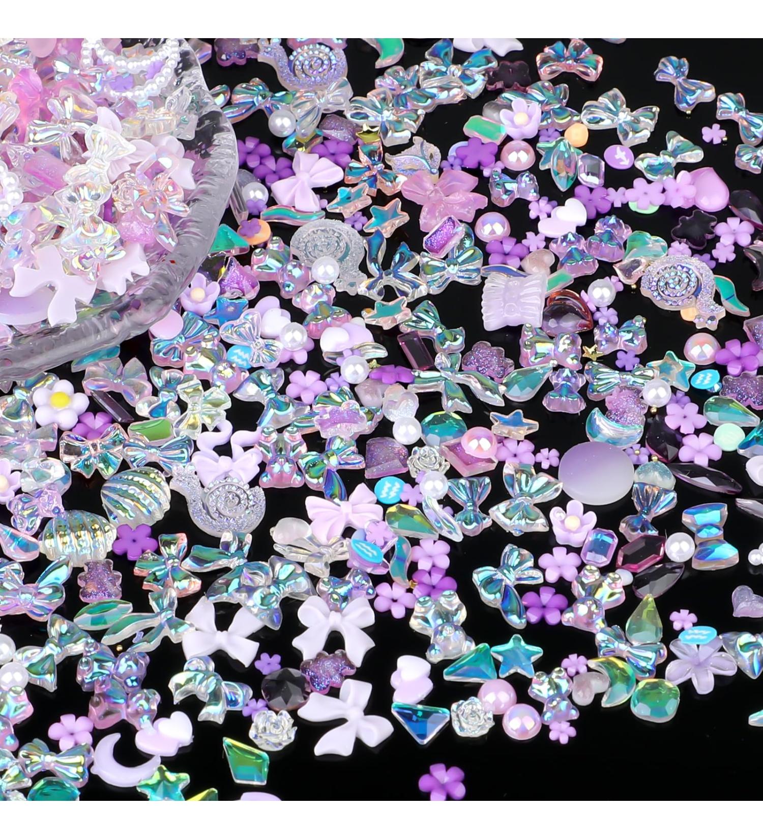 500 Pieces Nail Charms & 3D Decorations - Cute Bear Flower Hearts for Nail Art & DIY Cell Phone Case - Buy Online on GoSupps.com