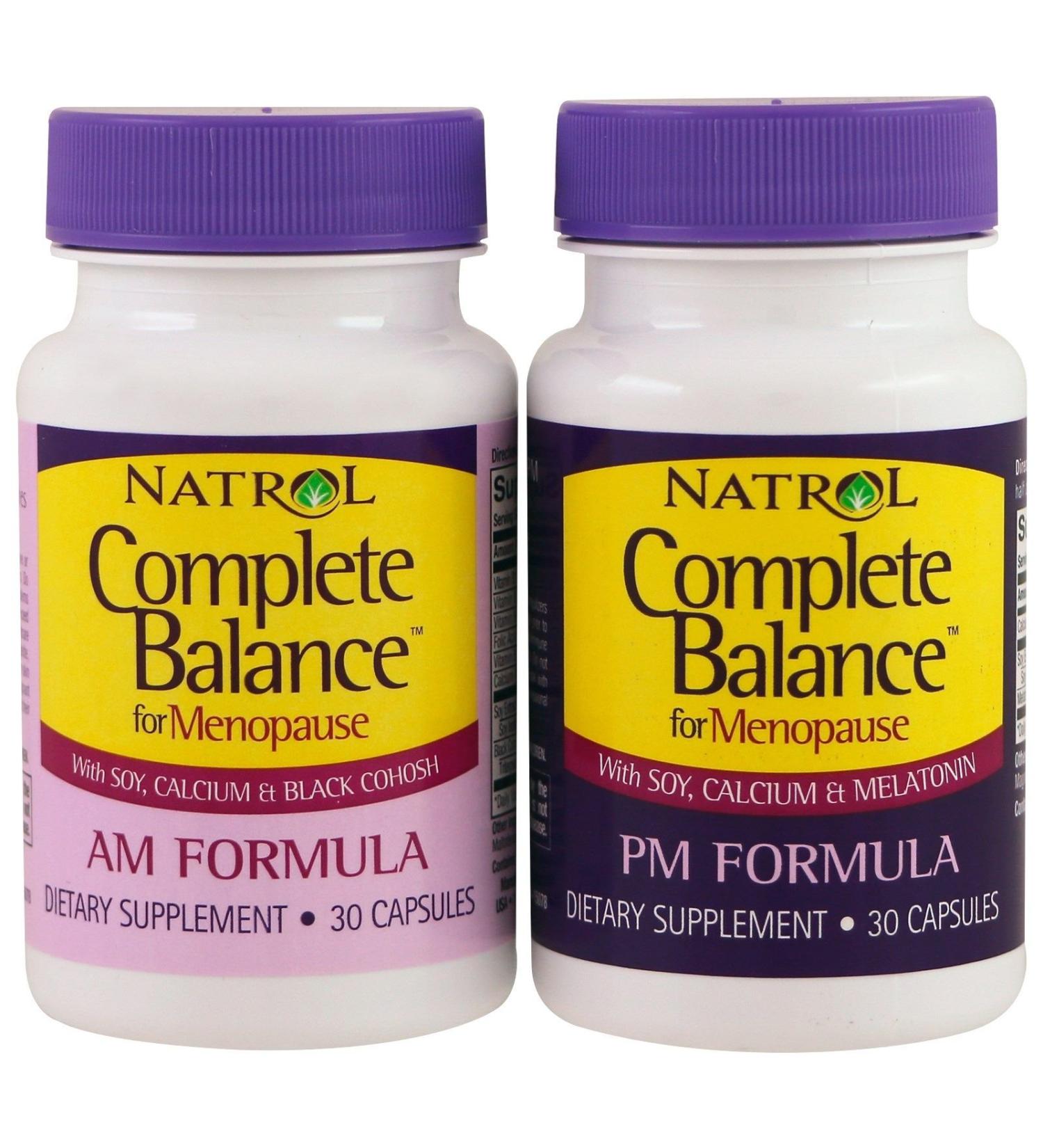 Complete Balance for Menopause with Soy Calcium Black Cohosh AM/PM Formula (60 Capsules)