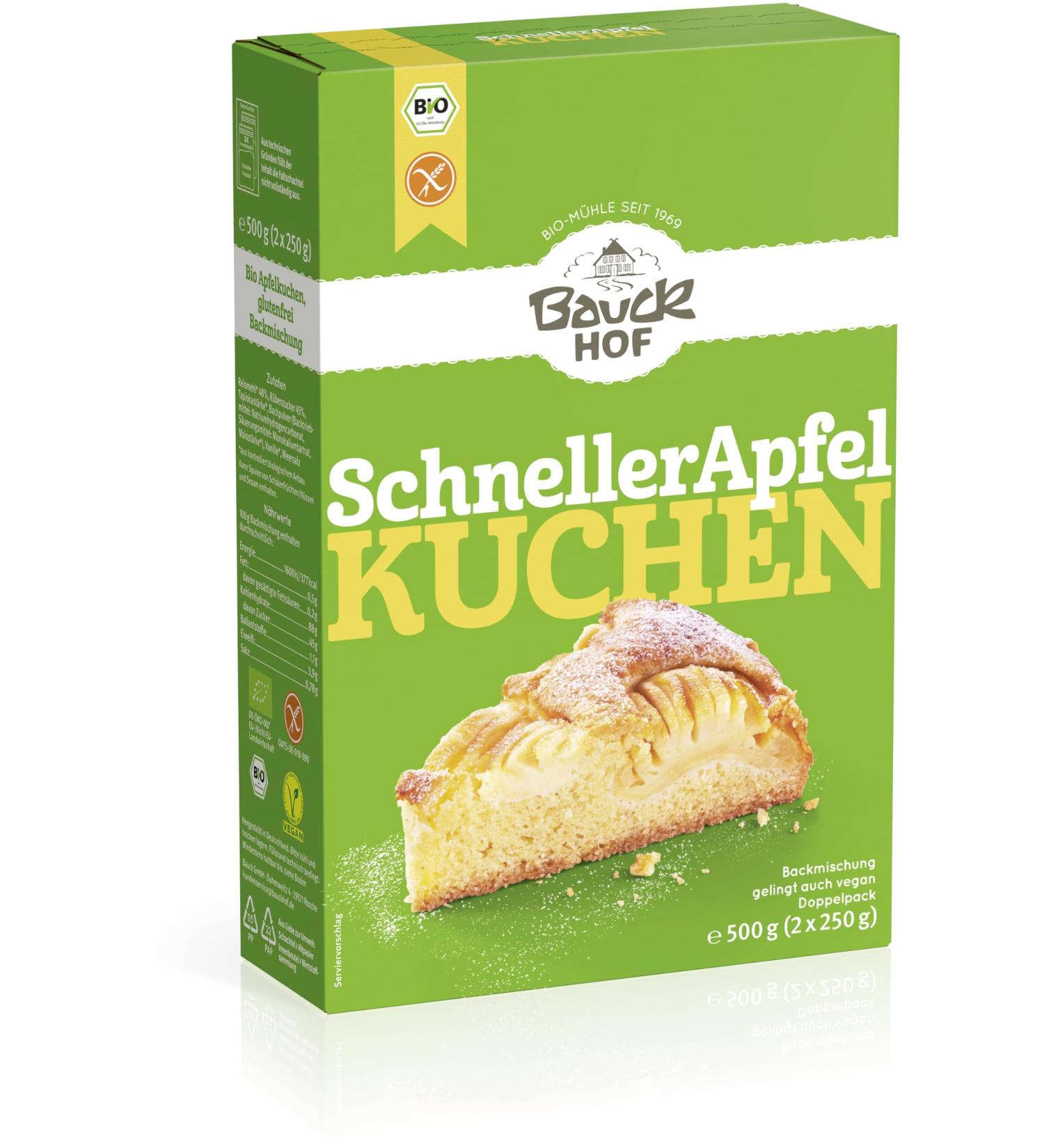 Bauckhof Schneller Apfelkuchen glutenfrei Bio (2 x 500 gr) 500 g (2Pack)