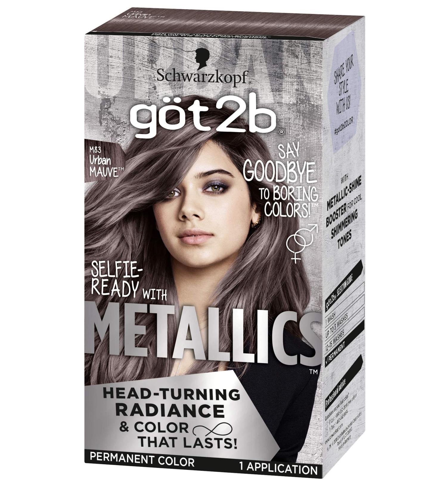 Schwarzkopf Got2b Metallics M83 Urban Mauve Hair Color - Permanent Dye - Buy Online on GoSupps.com