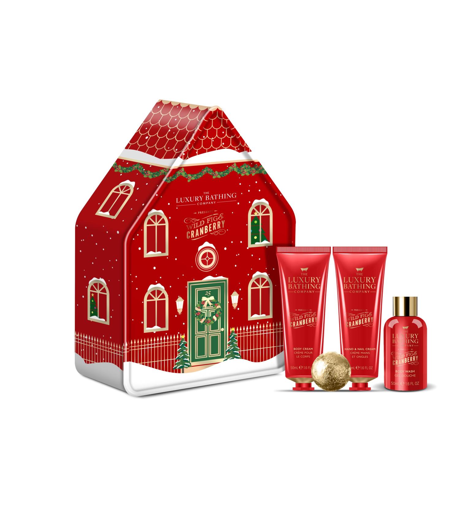 The Luxury Bathing Company - Wild Fig & Cranberry Relax & Unwind Keepsake Tin Gift Set - Vegan Friendly - Buy Online on GoSupps.com