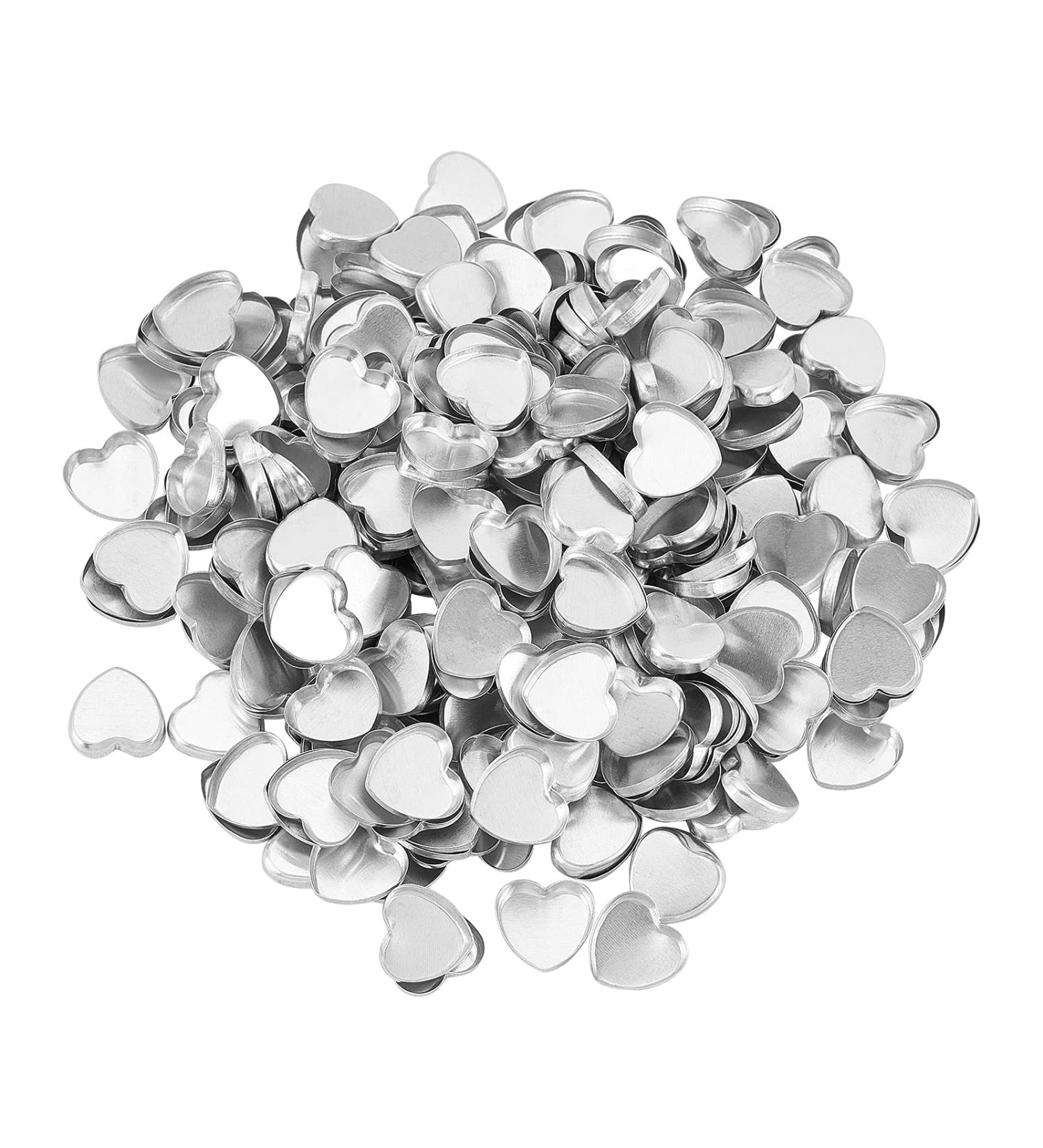CHGCRAFT 300Pcs Empty Heart Metal Pans 19.5mm for Eyeshadow Palette - Makeup Palette Sliver - Buy Online on GoSupps.com