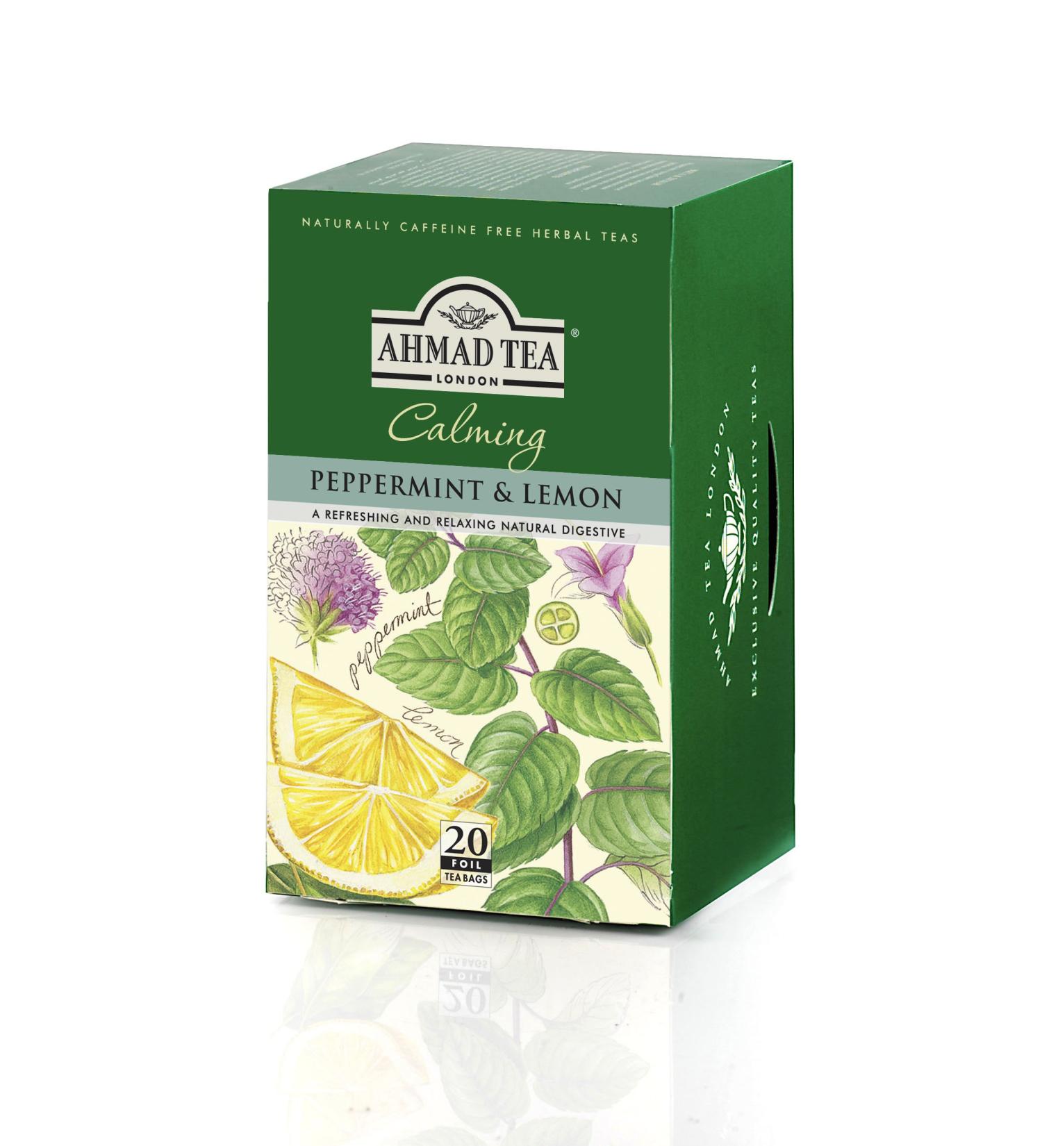 Ahmad Tea Peppermint & Lemon: Refreshing Herbal Infusion | Buy Online - Buy Online on GoSupps.com