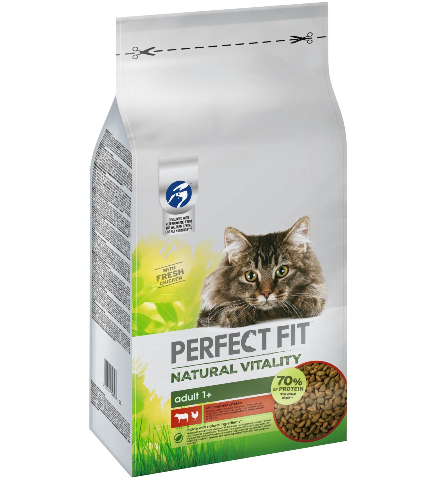 Perfect Fit Natural Vitality Adult 1+ Dry Dog Food - Beef & Chicken 6 kg - Supports Vitality for Dogs 1 Year and Older - Buy Online on GoSupps.com