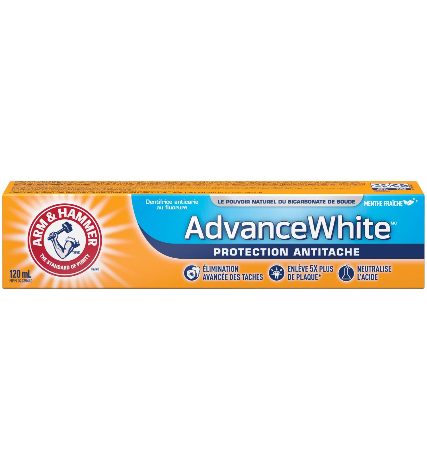ARM & HAMMER Advance White Extra Stain Protection Toothpaste 120-ml - Buy Online on GoSupps.com