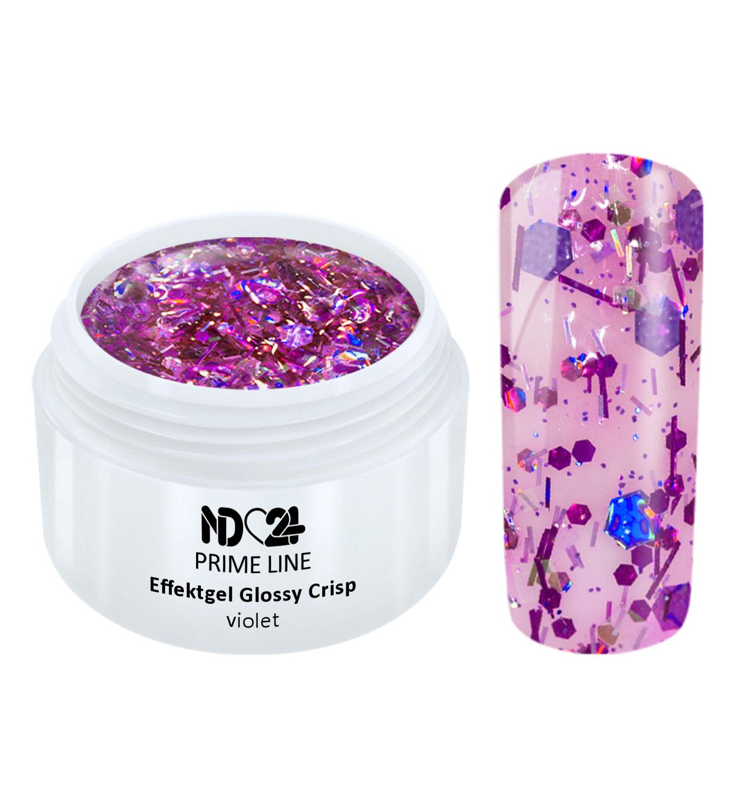 Prime Line - Uv Led Gel Crisp Effekt Violet Lila - Made in Germany - 5ml