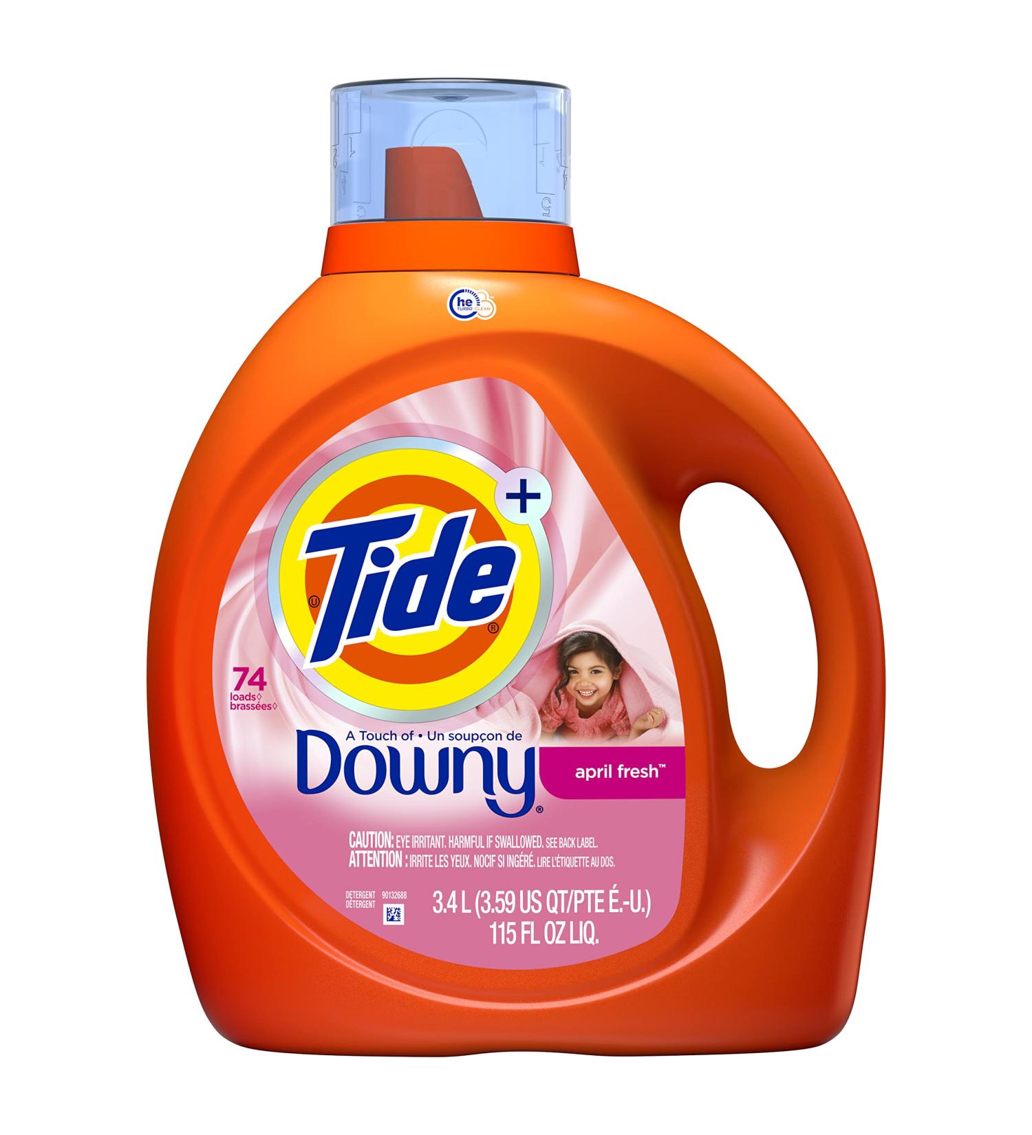 Tide Liquid Laundry Detergent with Downy - April Fresh Scent - 115 fl oz - 74 Loads - Buy Online on GoSupps.com