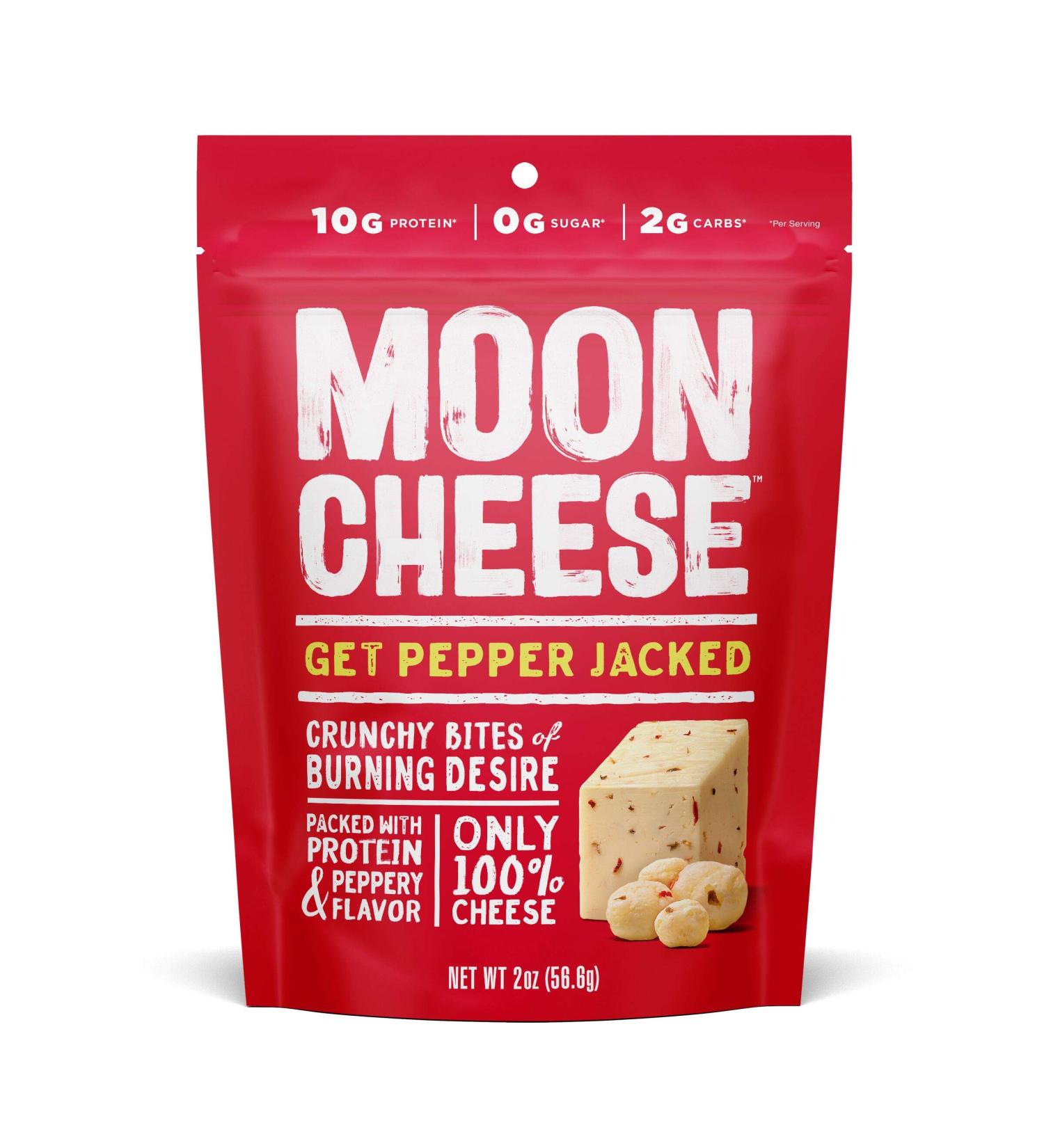 Moon Cheese Pepper Jack - 100% Natural Cheese Snack - 2 oz (12 Pack) | Healthy On-the-Go Snack - Buy Online on GoSupps.com