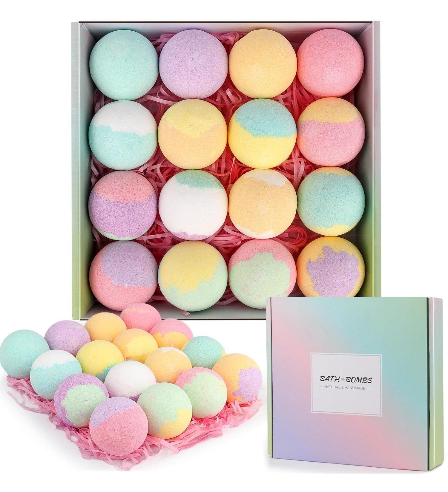 Bath Bombs Gift Set for Women 16Pcs Bubble Bath Bombs for Moisturize Skin & Bubble Spa Bath Ideal Gifts for Women Kids Her Mom Girlfriend on Valentine'S Day Mothers Day Birthday Christmas - Buy Online on GoSupps.com