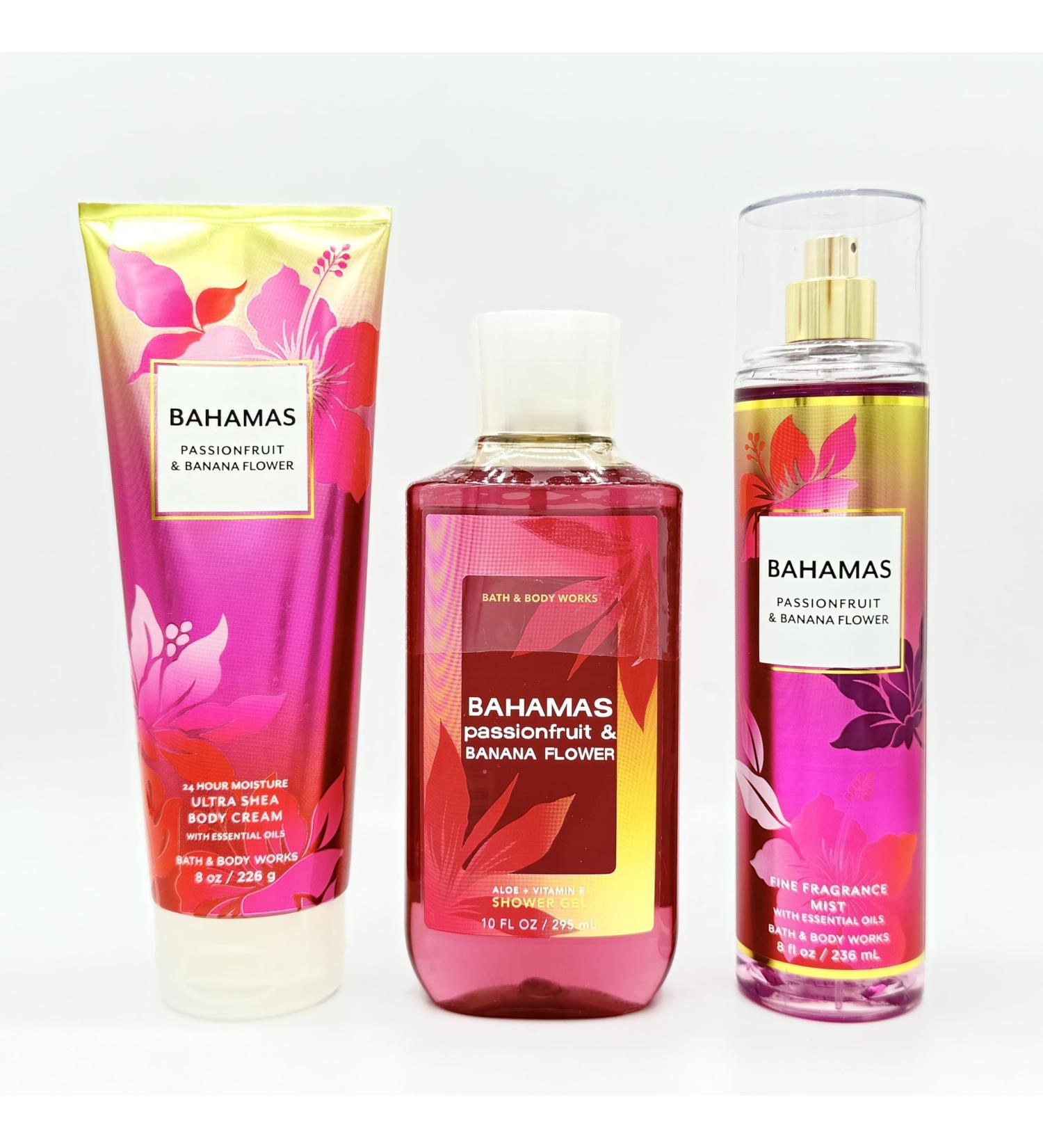 Bahamas Passionfruit & Banana Flower 3-Piece Bath Bundle | Ultra Shea Body Cream Shower Gel and Fine Fragrance Mist - Buy Online on GoSupps.com