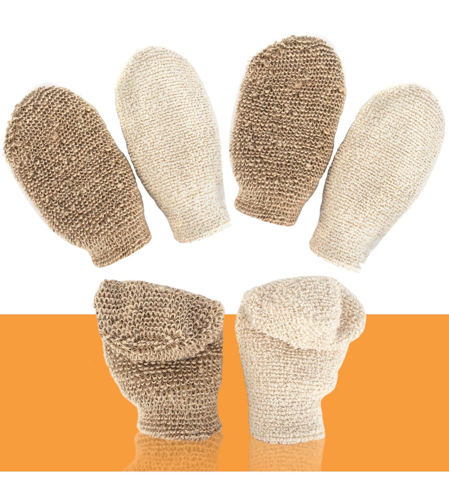 4 PCs Eco-Friendly Bath Shower Gloves - Double-Sided Scrub & Massage Body Peeling Tool - Buy Online on GoSupps.com