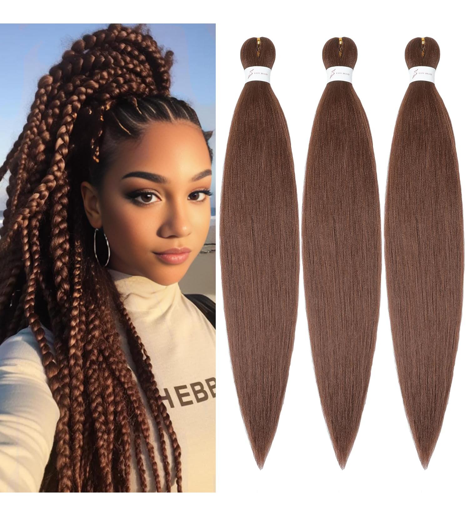 YDDM 26-Inch Pre-Stretched Braiding Hair Extensions - Jumbo Braids 3 Packs Brown Art Hair for Perfect Braids (26# & 30#) - Buy Online on GoSupps.com