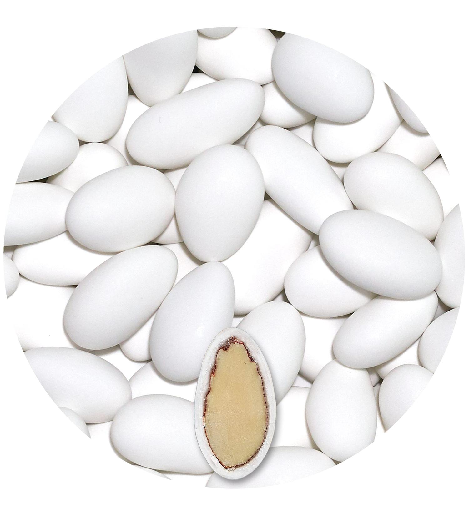 EinsSein Gracile 2 kg dull white wedding almond sweets | baptism communion celebrate party candybar | Gifts for wedding guests | Almond candy | Badem seker - Buy Online on GoSupps.com