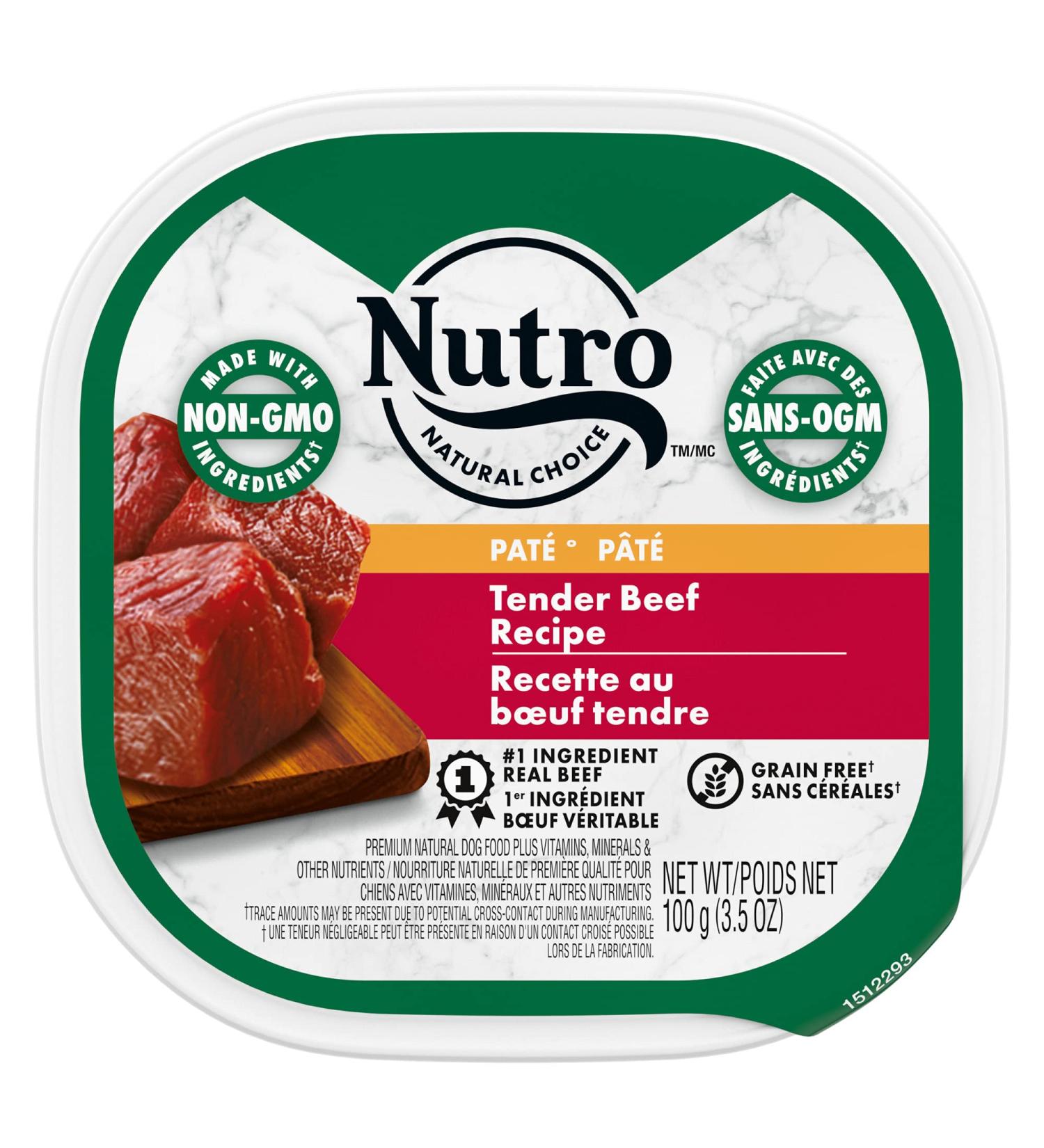 NUTRO Natural Choice Adult Wet Dog Food Pat Grain Free Tender Beef Recipe 100g Tray (24 Pack) - Buy Online on GoSupps.com