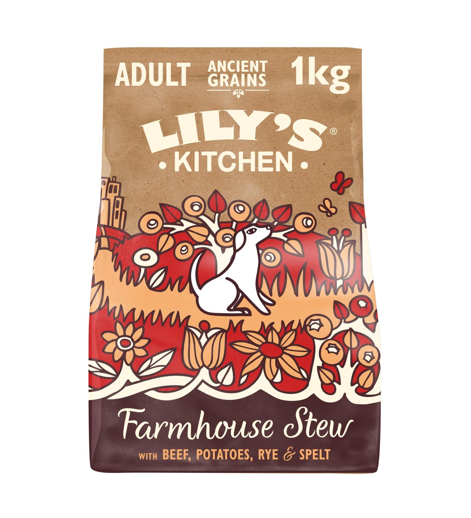 Lily s Kitchen Made with Natural Ingredients Adult Dry Dog Food Beef Stew with Ancient Grains 1kg Bag Beef 1 kg (Pack of 1) - Buy Online on GoSupps.com