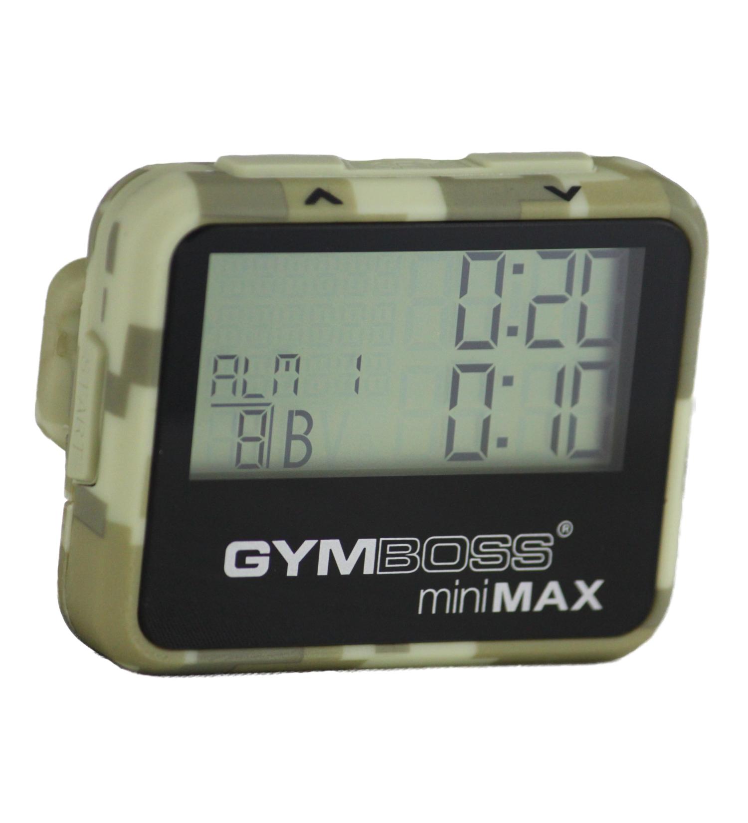 Buy Gymboss miniMAX Interval Timer & Stopwatch - Camouflage/Light Brown SOFT COATING | Best International Shipping - Buy Online on GoSupps.com