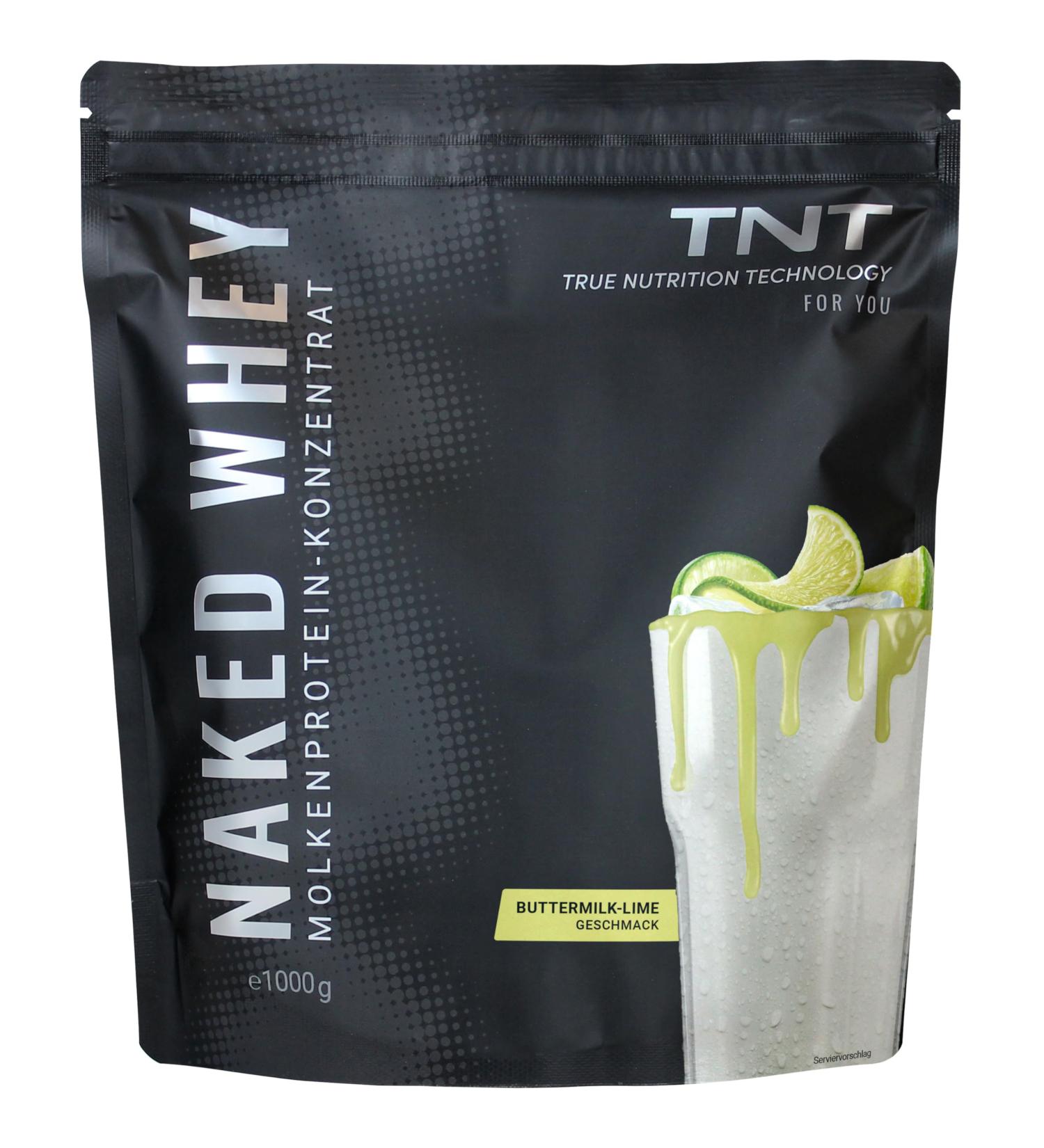  True Nutrition Technology TNT Whey Naked Whey + lactase 1 kg of whey protein concentrate Protein powder with excellent solubility and taste Protein powder (buttermilk lime) - Buy Online on GoSupps.com