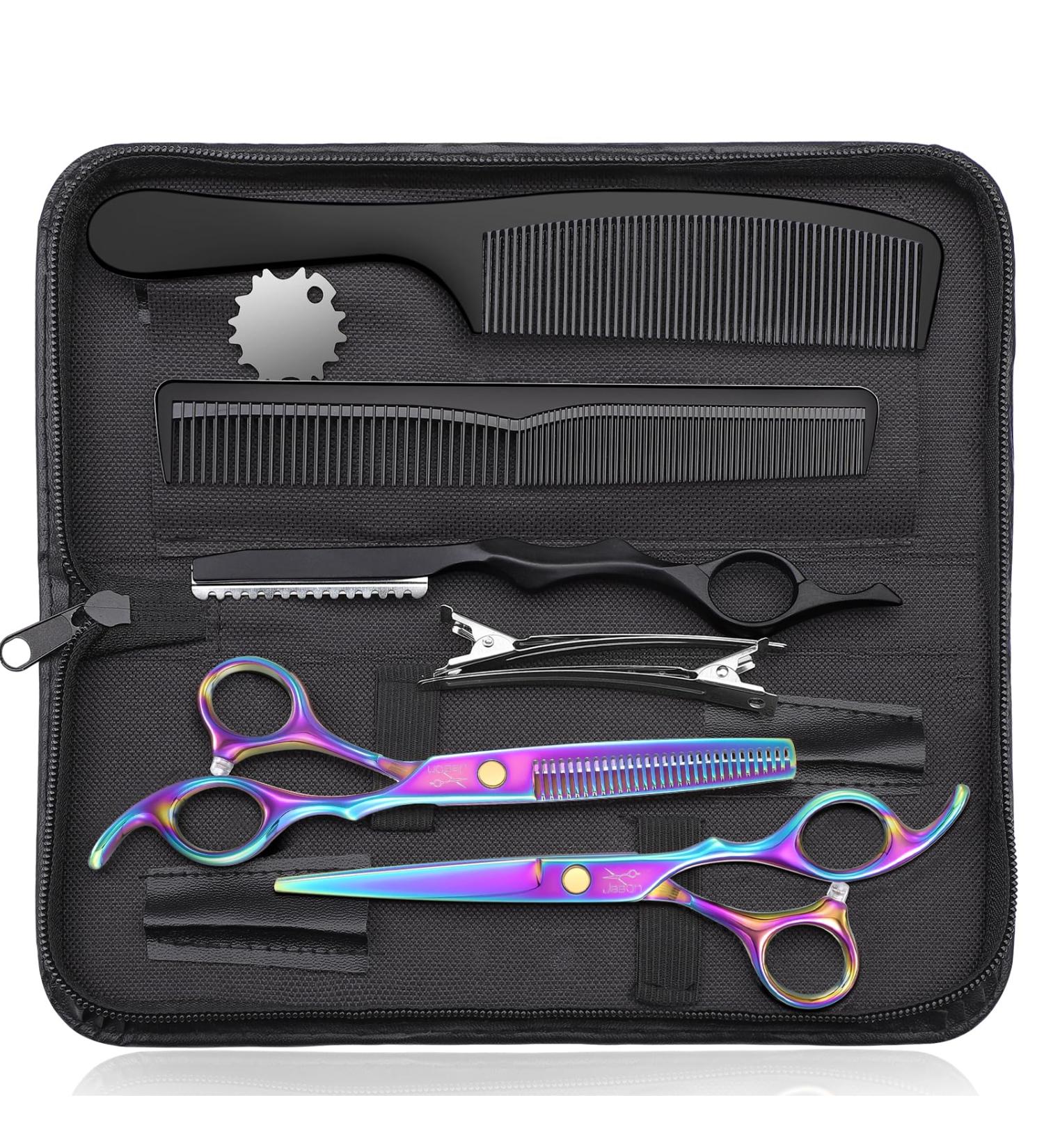 JASON Professional Hairdressing Scissors Set - 6.5 inch Hair Cutting & Thinning Scissors for Hairdressers - Beginner Hairdresser Set Included - Color Options Available - Buy Online on GoSupps.com