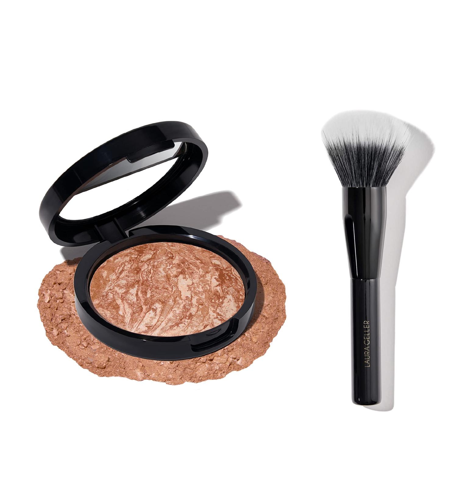 LAURA GELLER Baked Face & Body Frosting 2 Oz Tahitian Glow Bronzer Powder with Full Face Makeup Brush - Buy Online on GoSupps.com