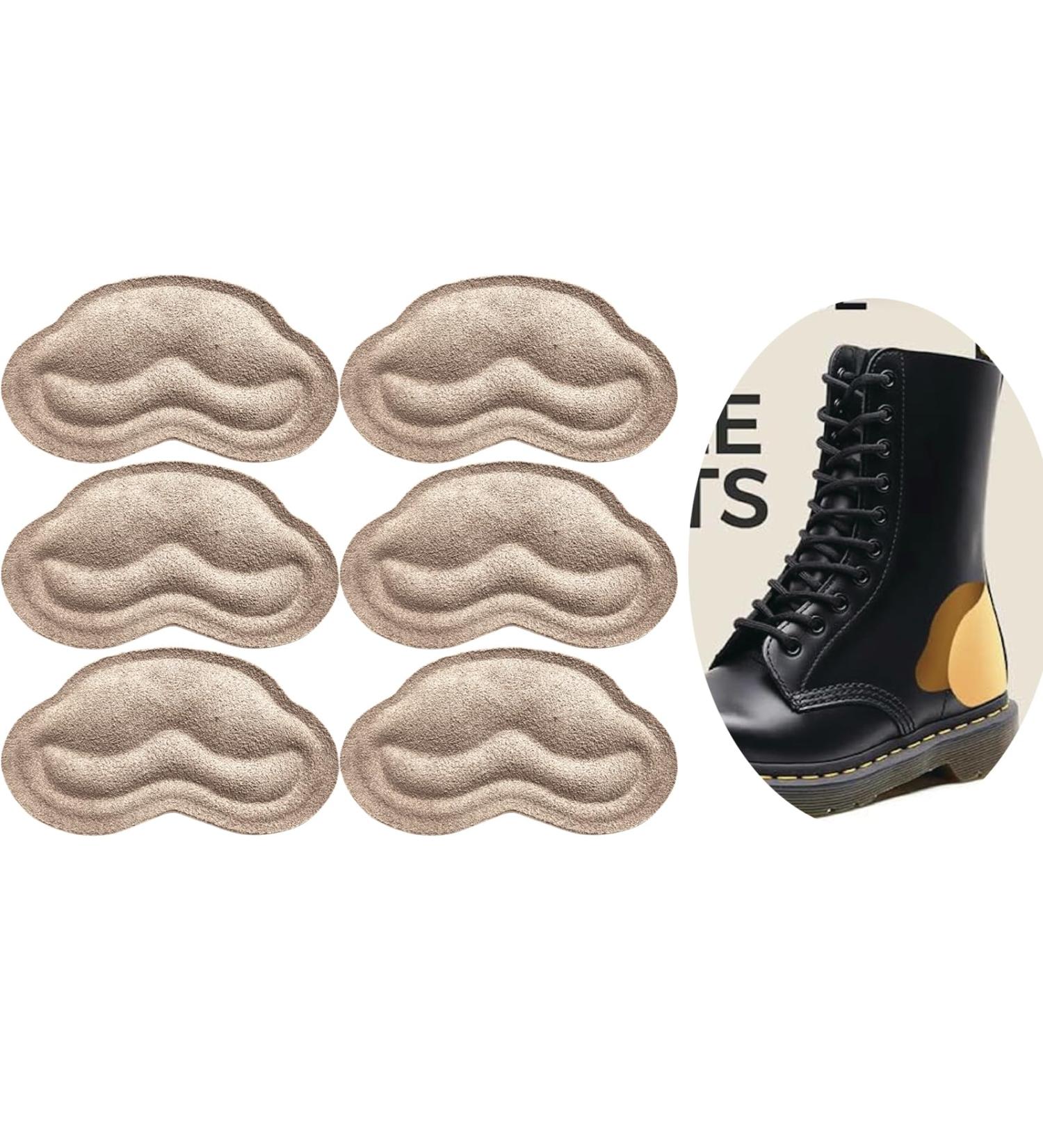 Space Lion Leather Heel Pads - Comfort Inserts for Loose Shoes & Boots | Prevent Heel Slip & Blisters - 3 Pairs (Nude 0.2 inch - Buy Online on GoSupps.com