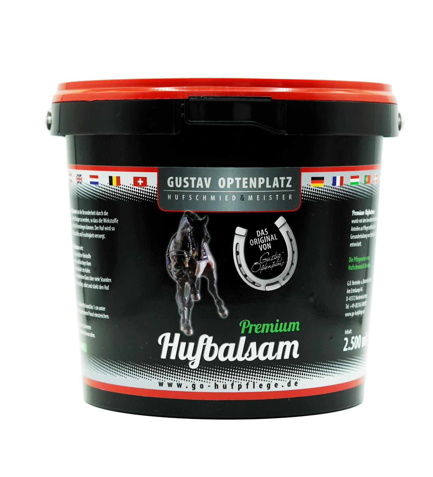 Gustav Optenplatz Premium Hufbalsam for Horses | Go!Horse Daily Hoof Care Ointment | Healthy Hoof Growth & Anti-Crack Formula (2500ml) - Buy Online on GoSupps.com