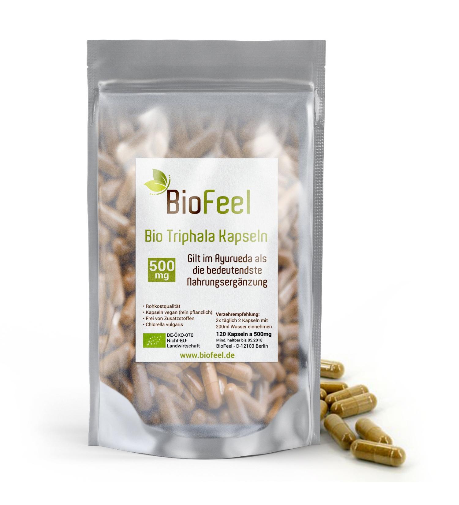 BioFeel - Organic Triphala capsules 120pcs. 500mg