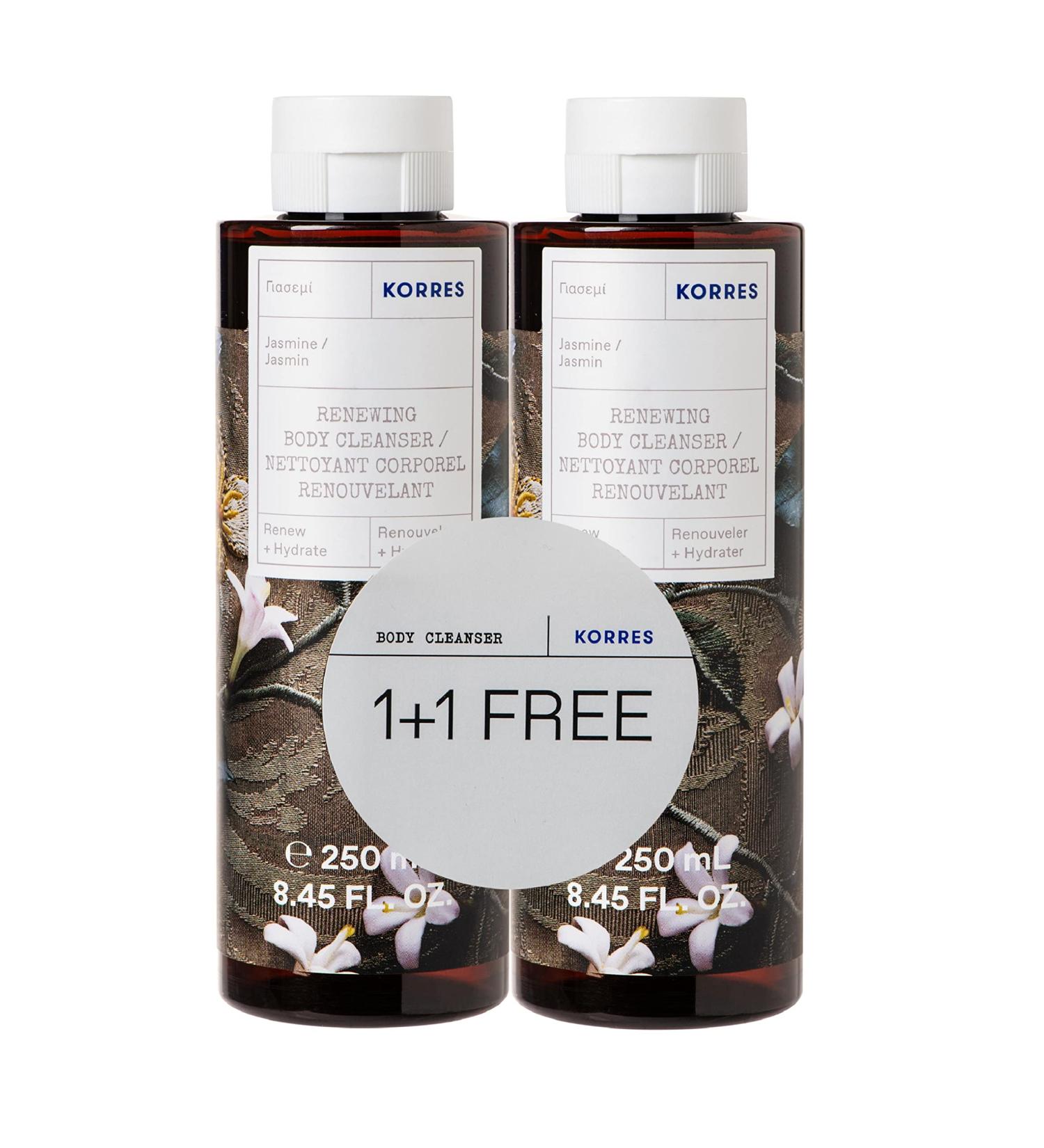 Buy Corrres Jasmine 1+1 Shower Gel Set - Revitalizing with Aloe Vera Vegan & Dermatologically Tested - 2 x 250 ml International Shipping - Buy Online on GoSupps.com