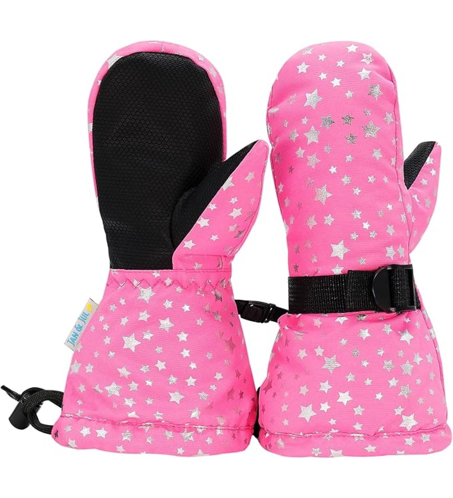 JAN & JUL Mittens for Baby Toddler Kids Gloves - Watermelon Pink Star - 2-4Y - Buy Online on GoSupps.com
