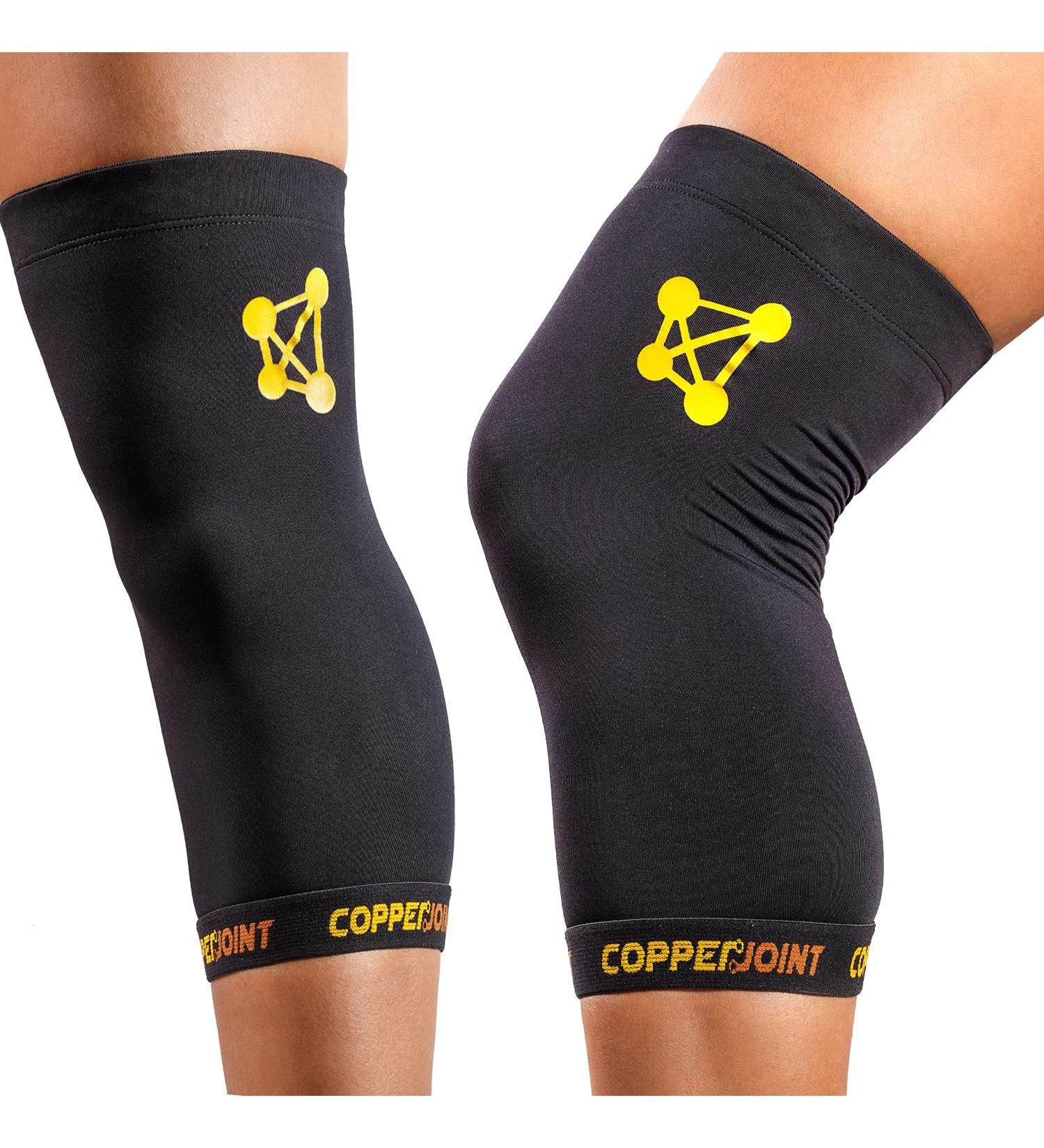 CopperJoint Compression Knee Sleeve - Support for Workout, Running, Weightlifting - Large Size for Arthritis Pain & Swelling - Buy Online on GoSupps.com