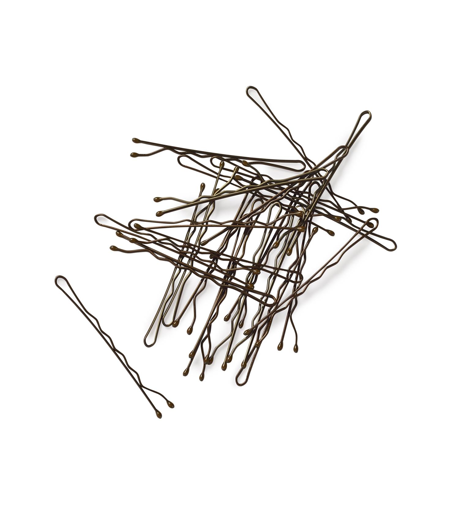 Manicare hairpins brown 24 pieces 5 cm