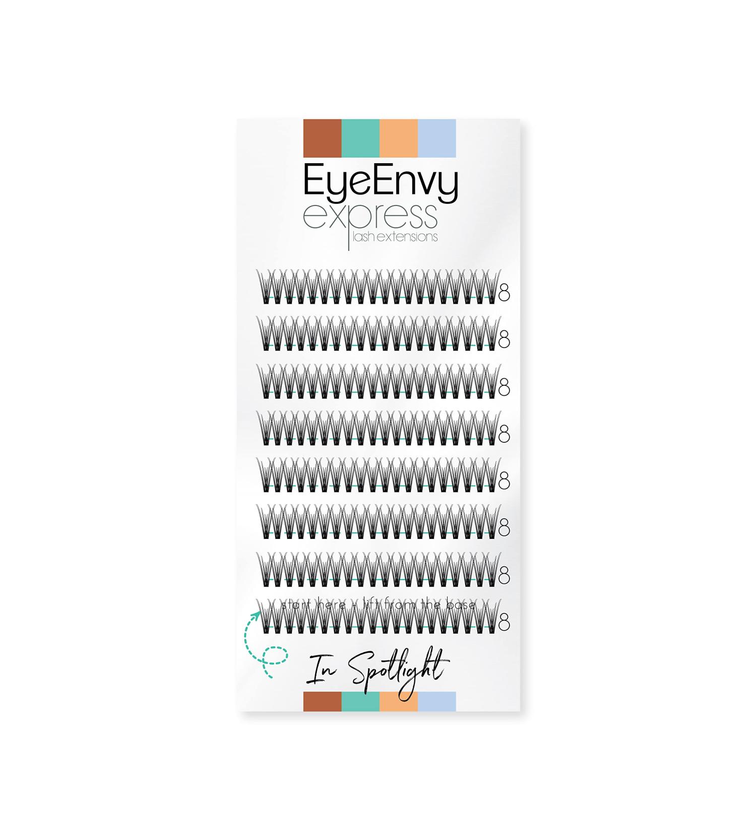 Individual Cluster Lashes In Spotlight D curl 8mm Extra Short Faux Mink Wispy EyeEnvy Express Lash Extensions - Buy Online on GoSupps.com