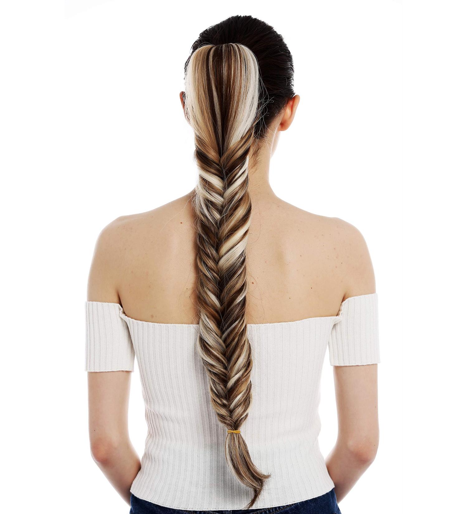 WIG ME UP JL-6040-10F18F88 Brown Blonde Fishtail Braid Hairpiece Ponytail Clip - International Shipping Available - Buy Online on GoSupps.com