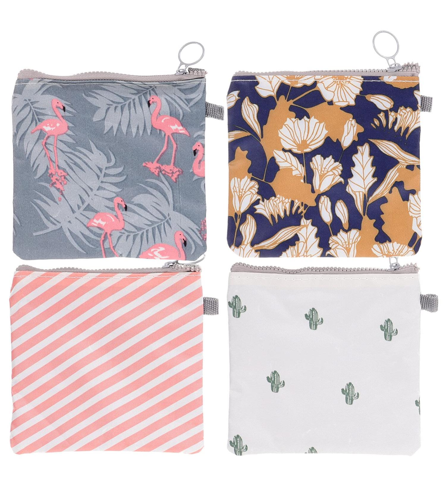 Healvian 4PCS Sanitary Napkin Storage Bags - Menstrual Pad Zipper Pouch for Women & Girls - Buy Online on GoSupps.com