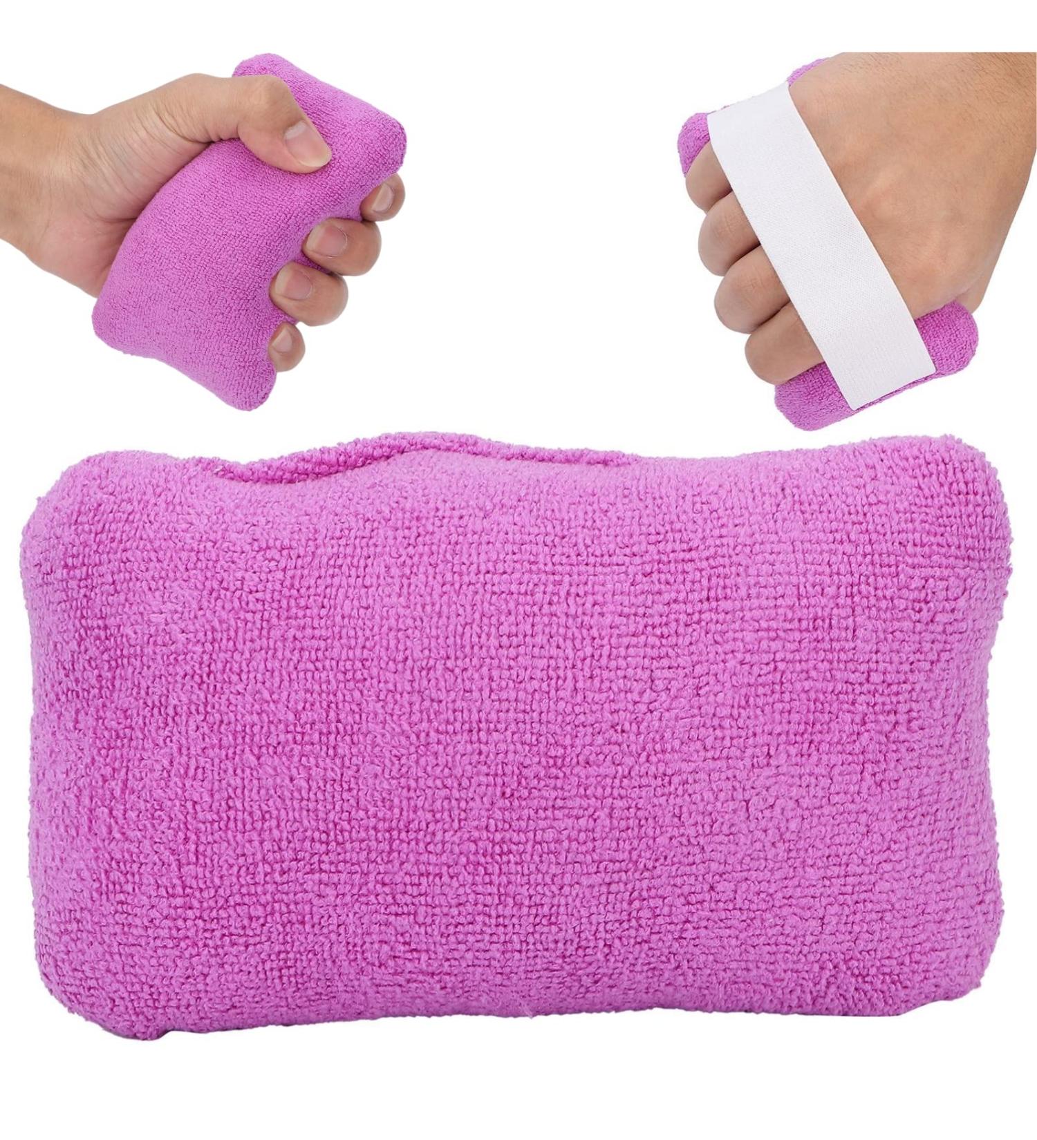 FILFEEL Palm Grip Hand Contracture Cushion with Elastic Band Pad Hand Grab Bar for Elderly Care Grabbing Pad for Bedridden Patients Hand Finger Aid Protector Finger Rehabilitation Training Device - Buy Online on GoSupps.com