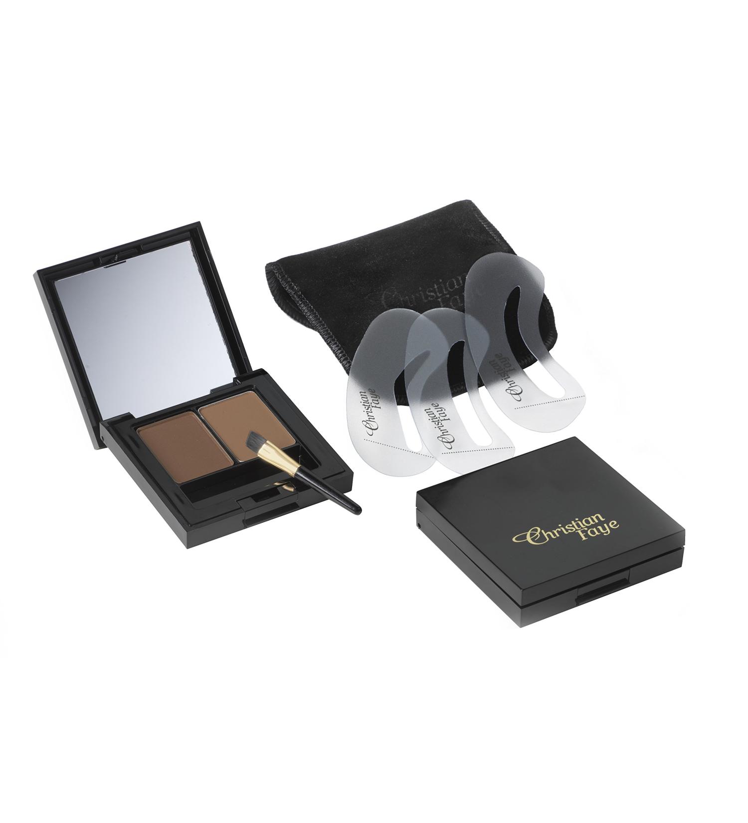 Christian Faye Eyebrow Make Up Duo Dark Brown brown