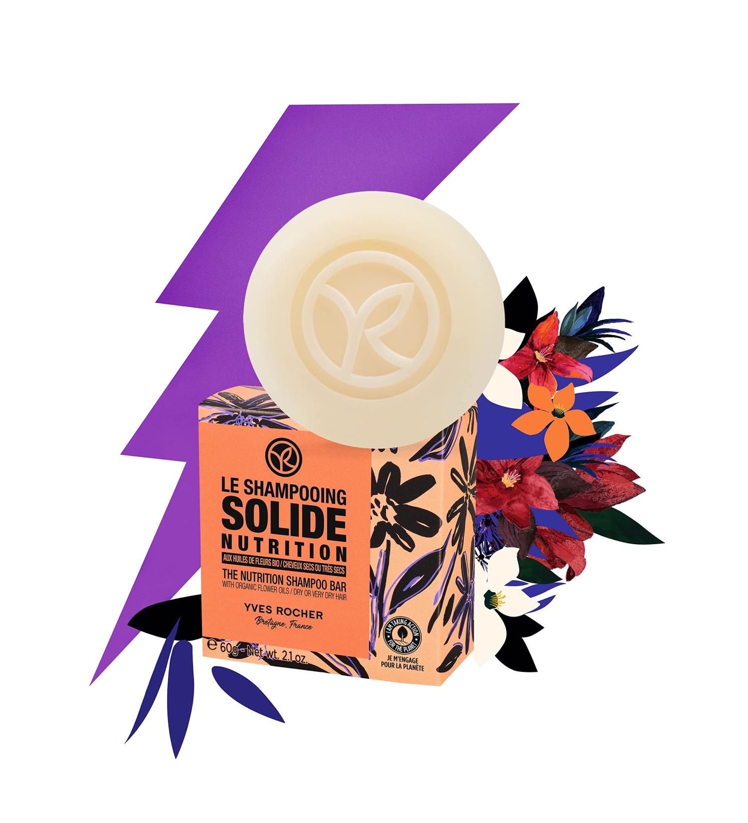  Yves Rocher Yves Rocher - Solid nutrition shampoo for dry hair - 99% biodegradable and sulfate-free ingredients - Buy Online on GoSupps.com