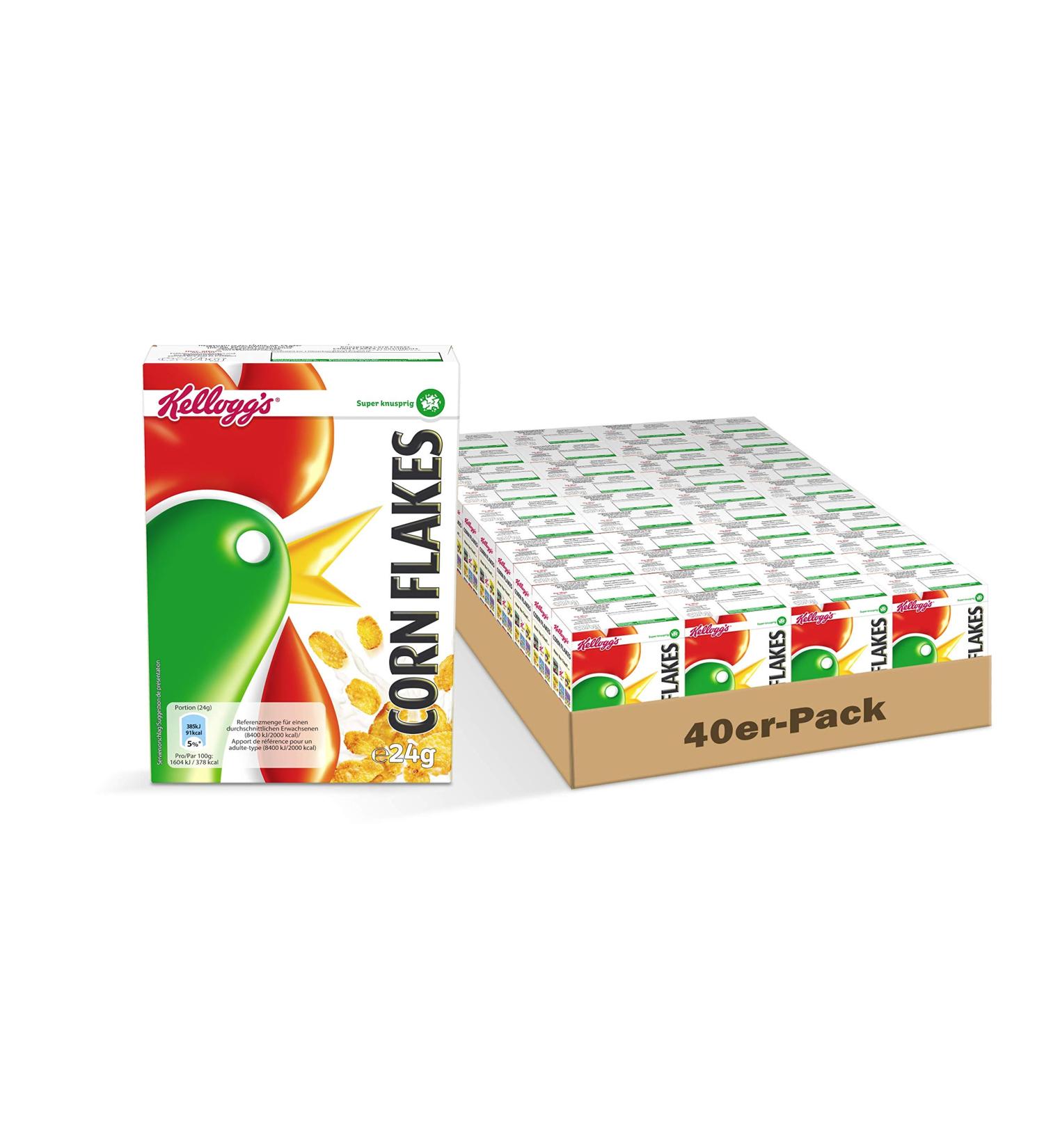 Corn Flakes de Kellogg 24g (Pack de 40 x 24g) - Buy Online on GoSupps.com