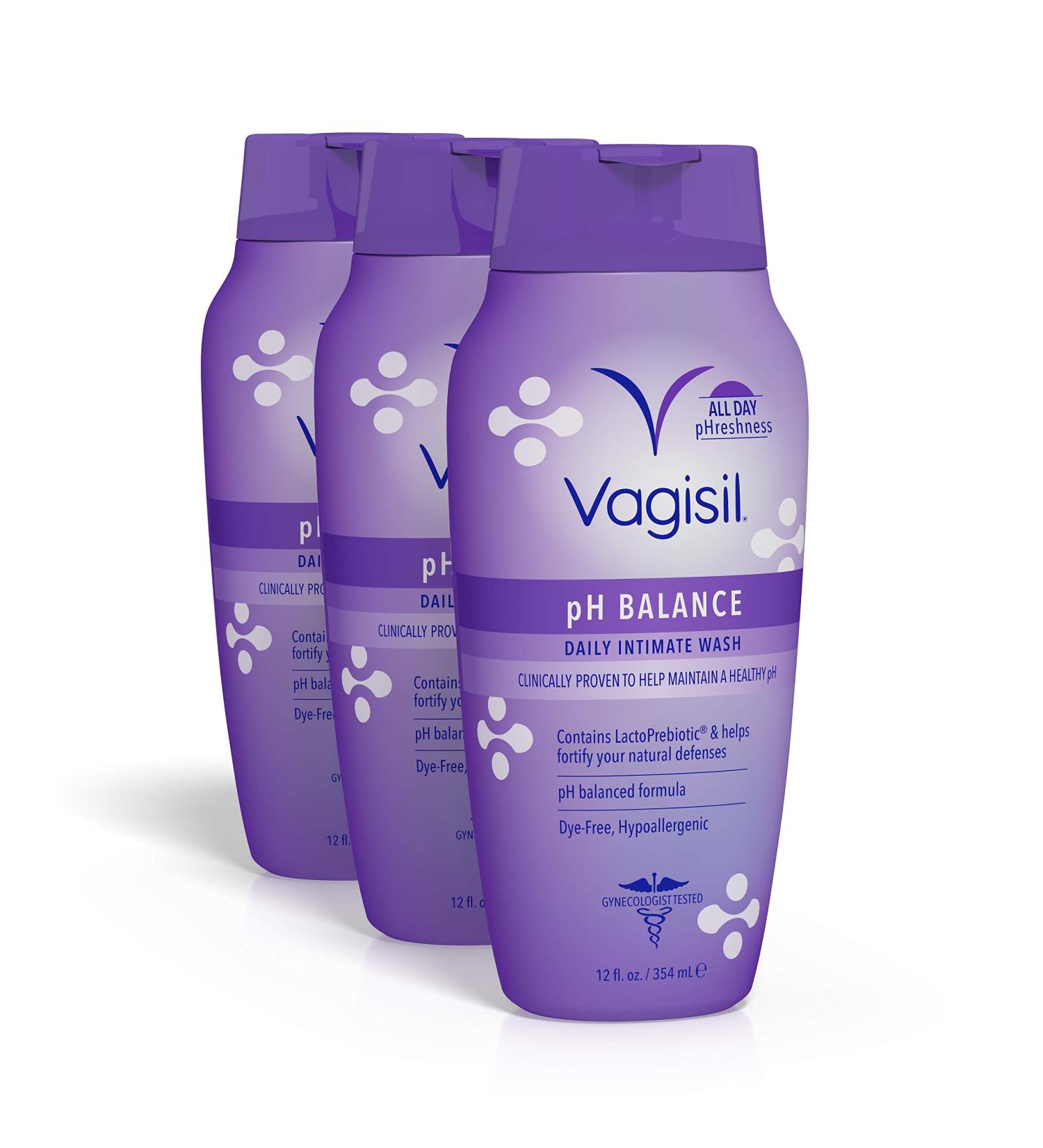 Vagisil pH Balanced Intimate Feminine Wash for Women 12 oz - Pack of 3 | Gynecologist Tested & Hypoallergenic - Packaging May Vary - Buy Online on GoSupps.com