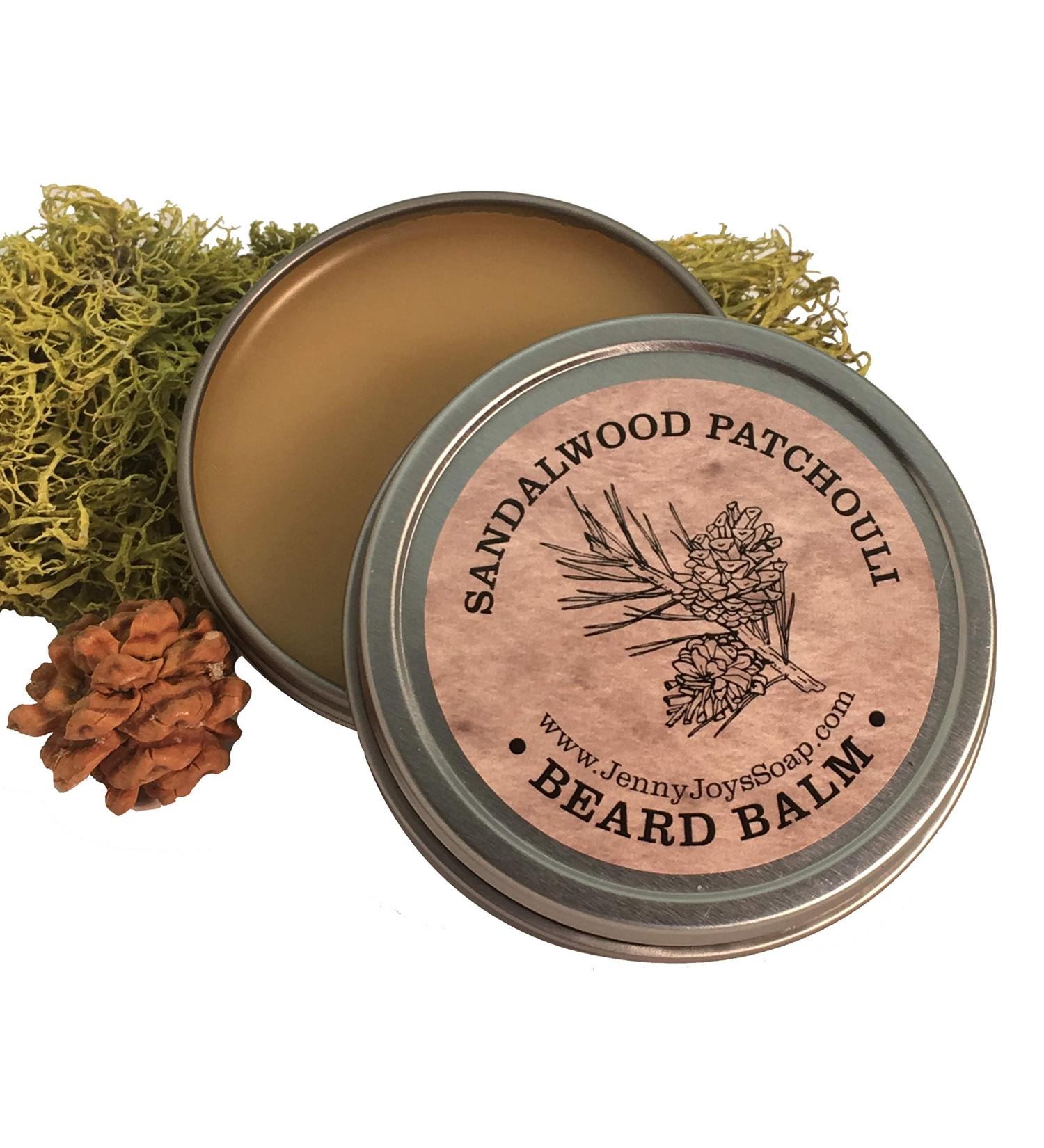 Buy Made in USA Beard Balm for Men | Sandalwood & Patchouli | Mustache Wax Conditioner | Nourishing Beeswax & Oils | 2oz Grooming Essential - Buy Online on GoSupps.com