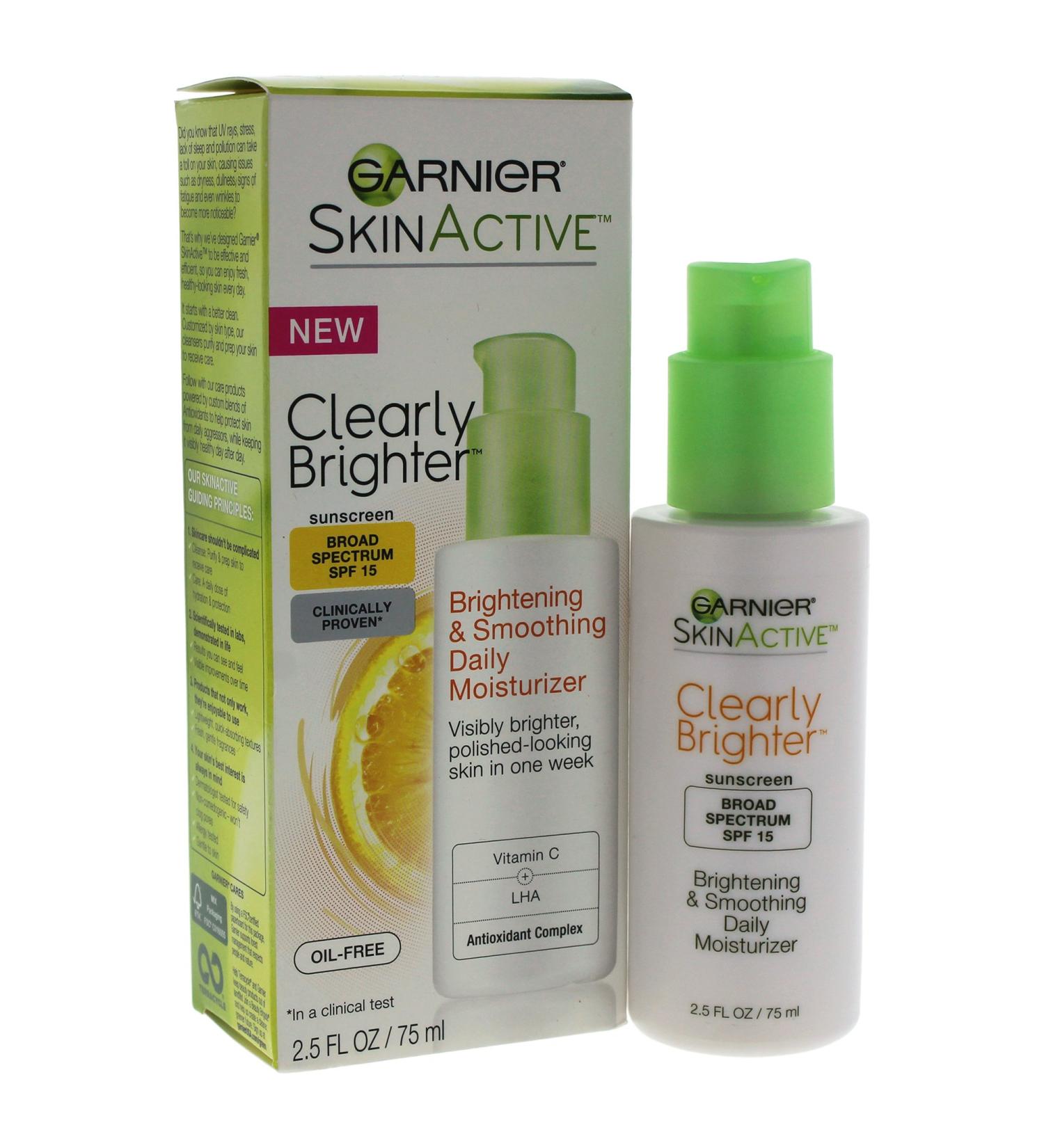 Garnier SkinCare Active SPF 15 Face Moisturizer with Vitamin C - Clearly Brighter 2.5 fl. oz - International Shipping Available - Buy Online on GoSupps.com