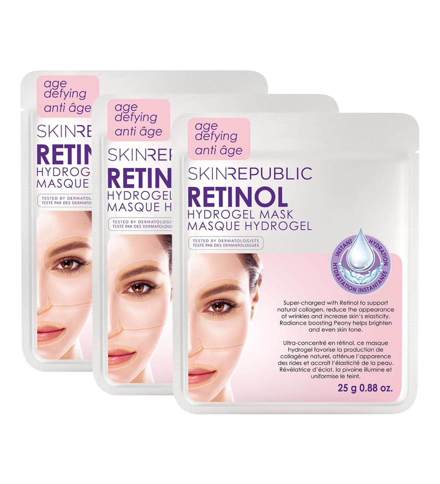Shop Skin Republic Retinol Hydrogel Face Mask - Anti-Wrinkle Treatment (3 Pack) | International Shipping Available - Buy Online on GoSupps.com