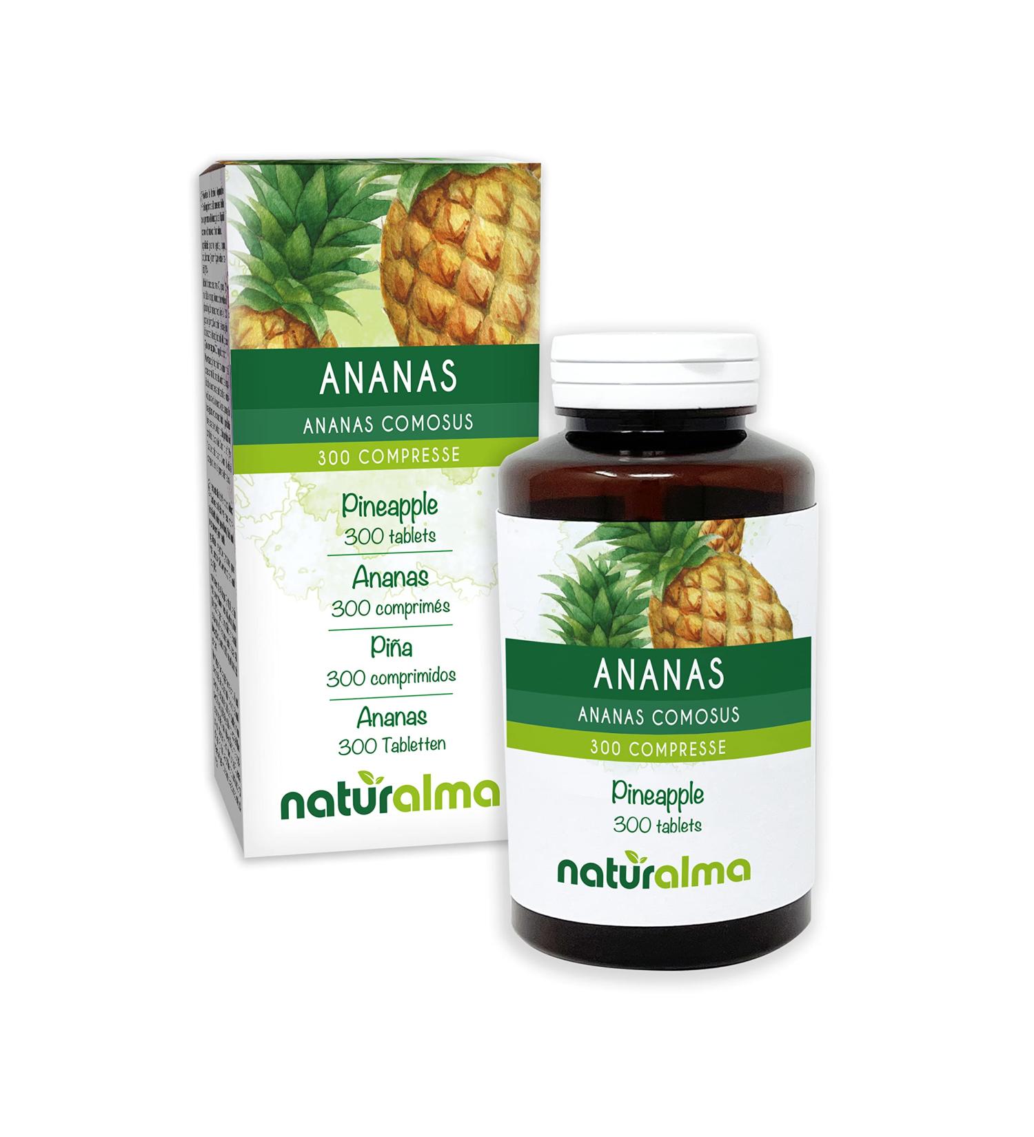 Pineapple Fruit Stems NATURALMA | 150g - 300 Tablets | Food Supplement - Natural & Vegan - Buy Online on GoSupps.com
