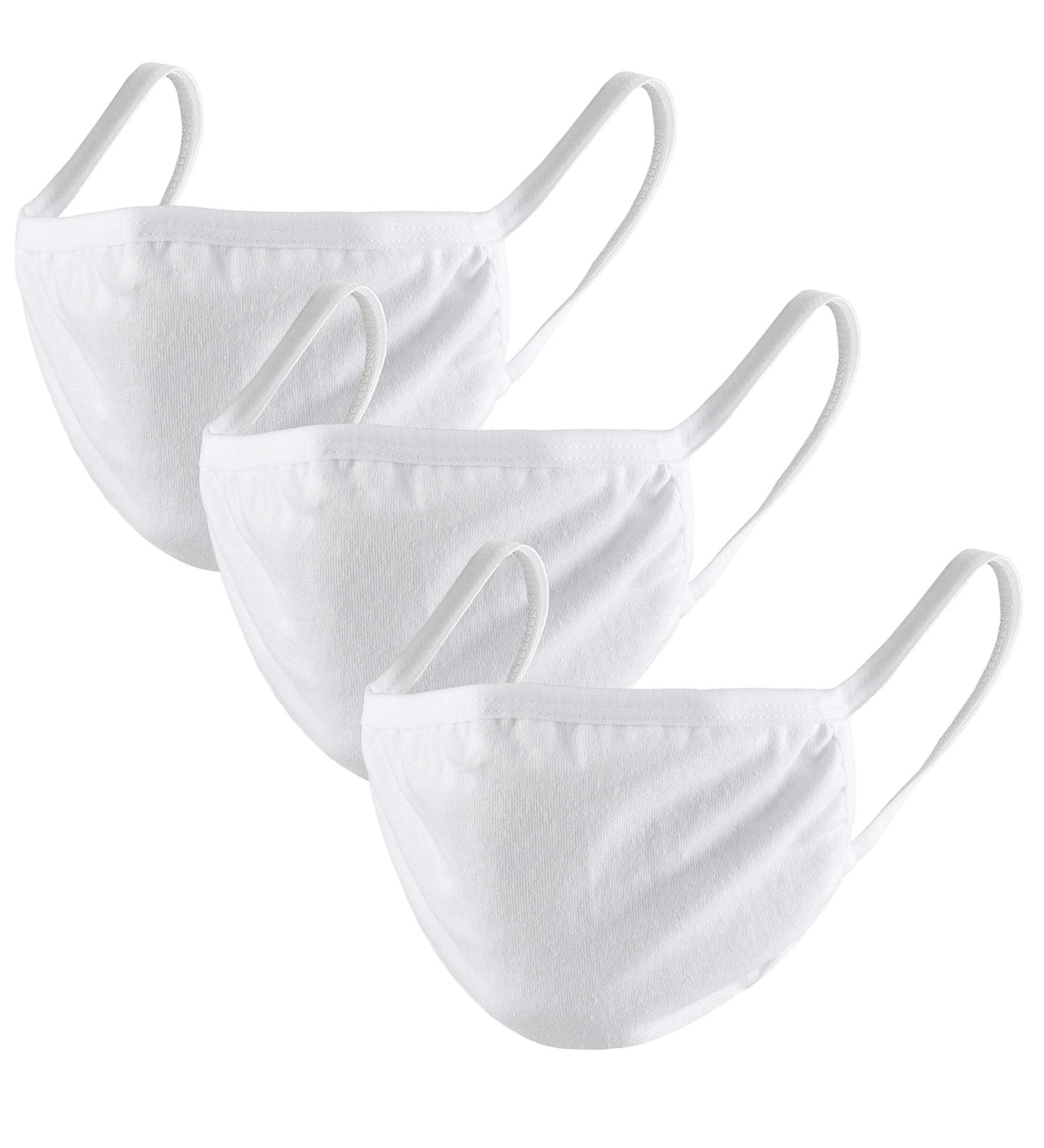 Evoni pack of 3 children's fabric masks size S in white made of cotton with filter