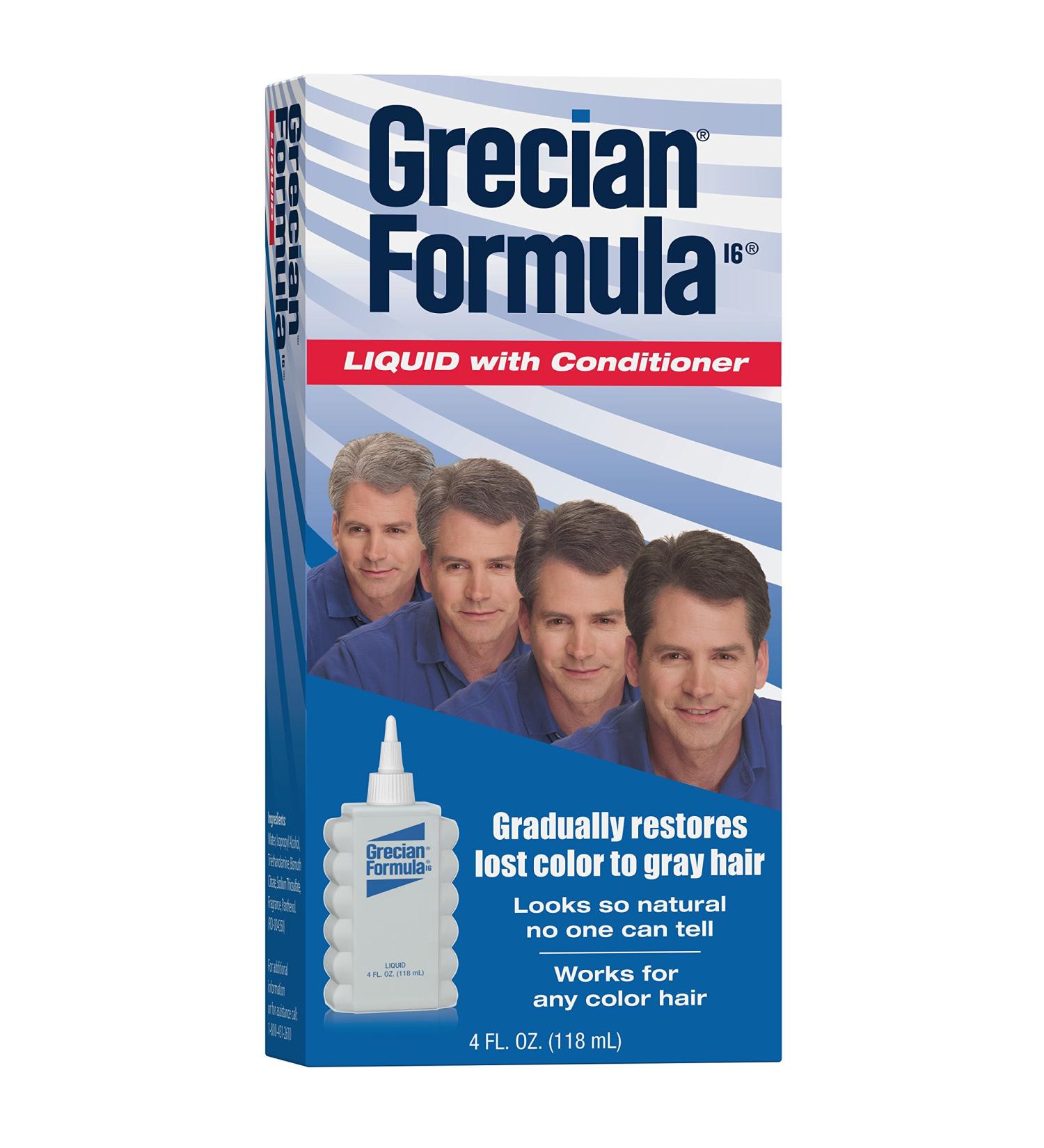 Grecian Formula Men's Hair Color & Conditioner Liquid - 4oz - Buy Online on GoSupps.com