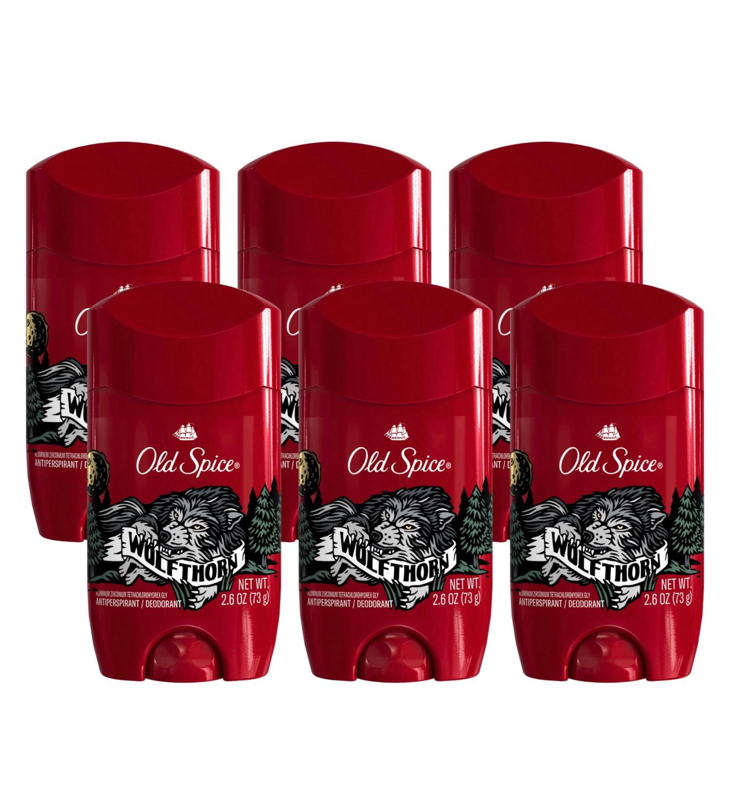 Old Spice Antiperspirant Deodorant for Men 48 Hr Odor Protection Wolfthorn Scent 2.6 oz (Pack of 6) 2.6 Ounce (Pack of 6) Wolfthorn - Buy Online on GoSupps.com