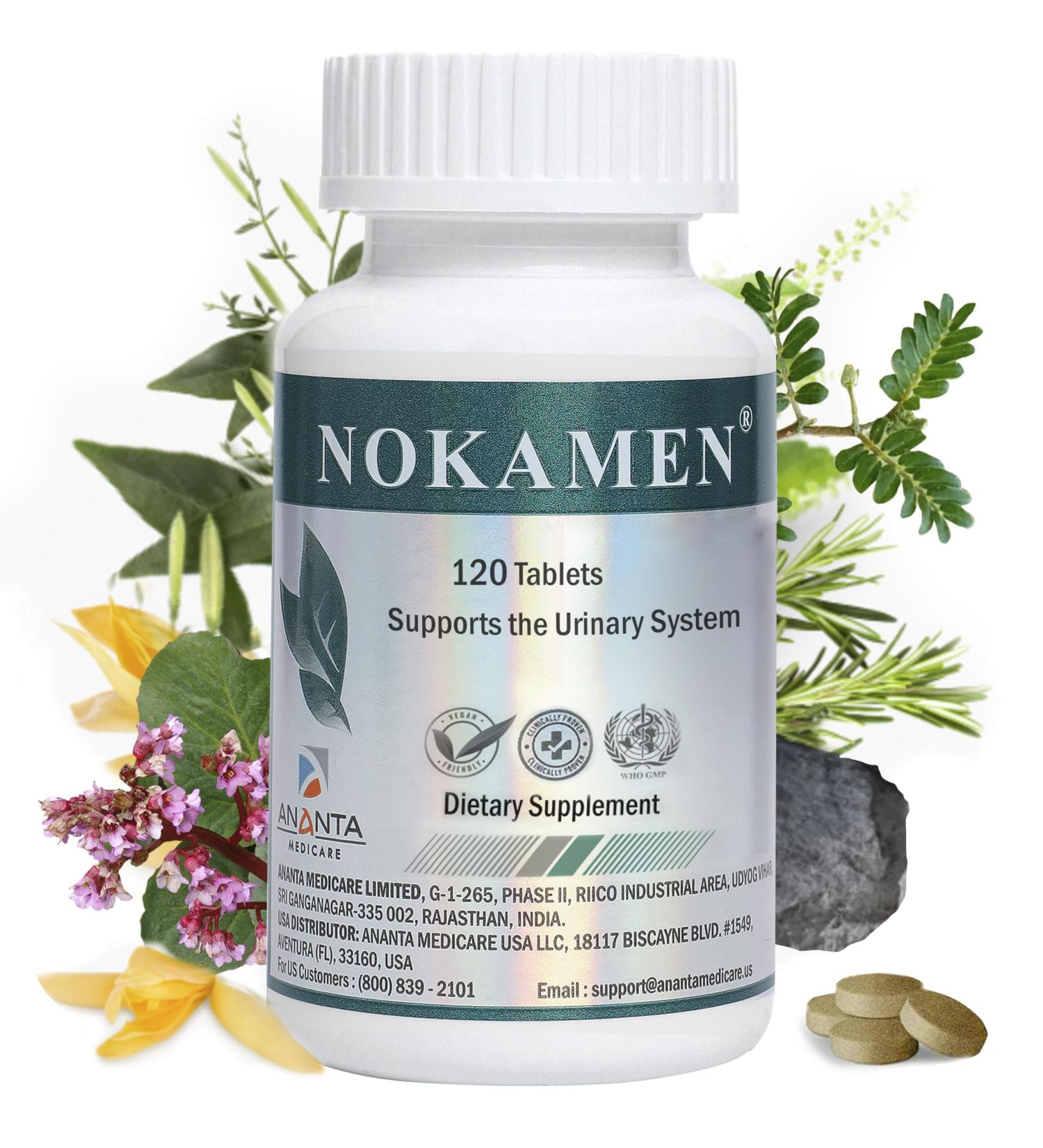 Ananta Medicare USA NOKAMEN Kidney & Urinary Tract Support Herbal Formula 120 Tabs - Buy Online on GoSupps.com